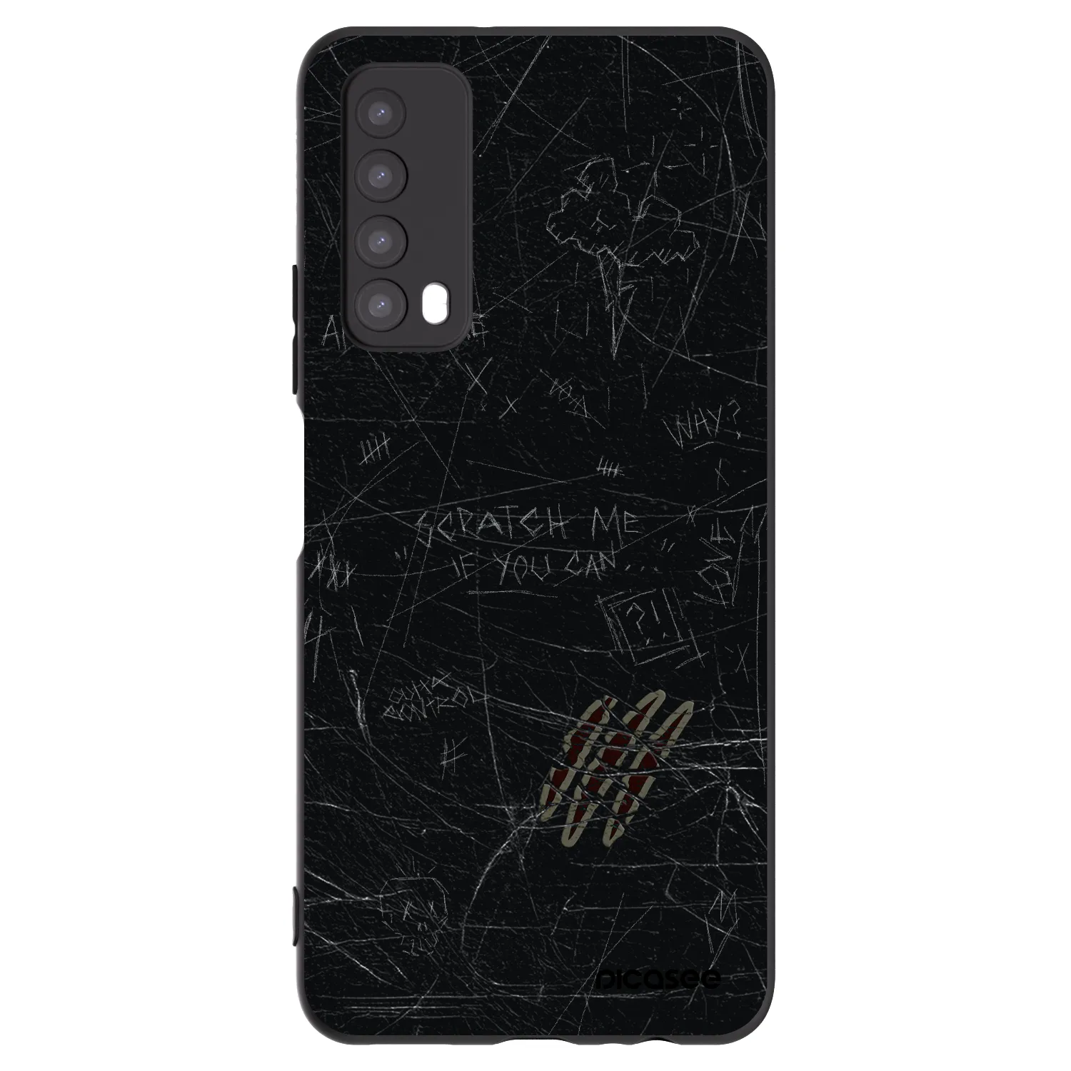 Picasee silikonový černý obal pro Huawei P Smart 2021 - SCRATCH