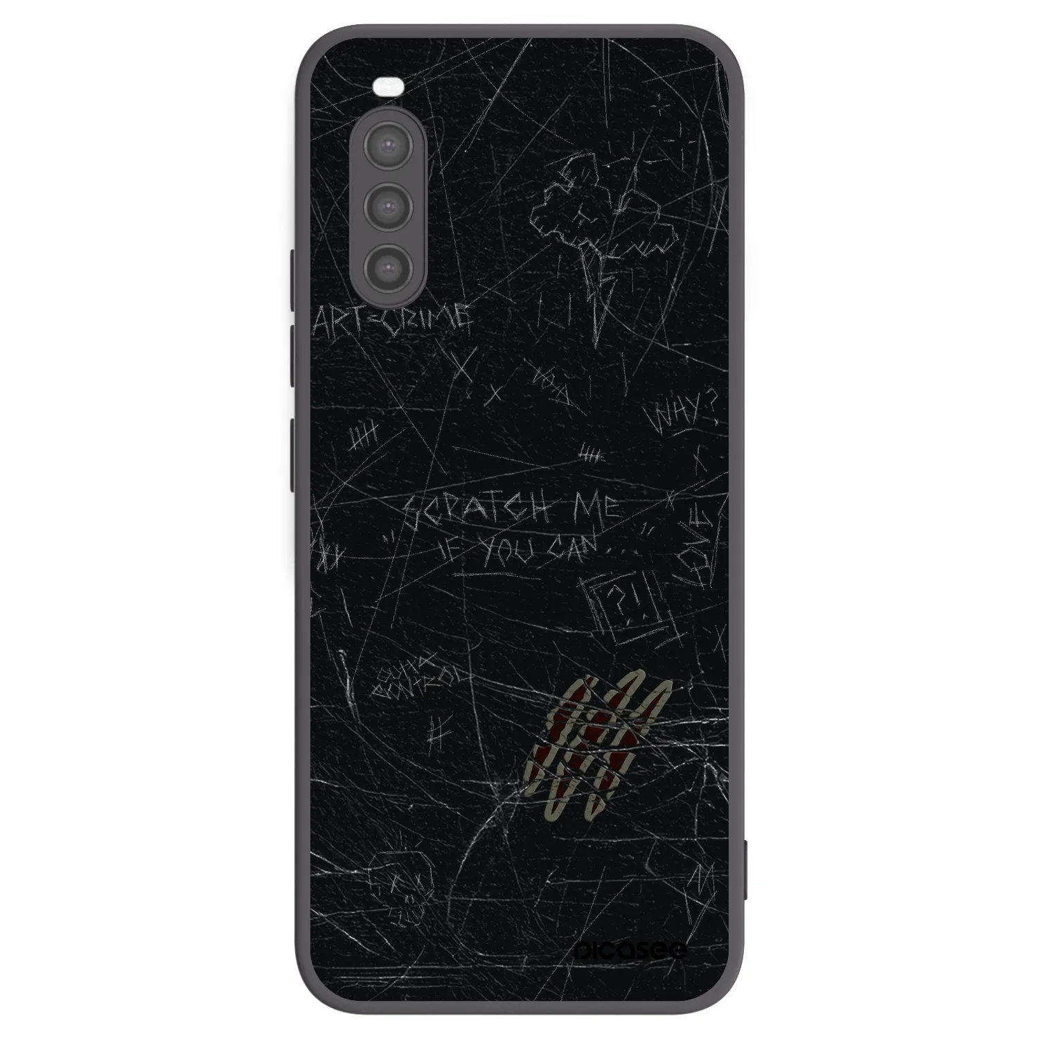 Picasee silikonový černý obal pro Sony Xperia 10 II - SCRATCH