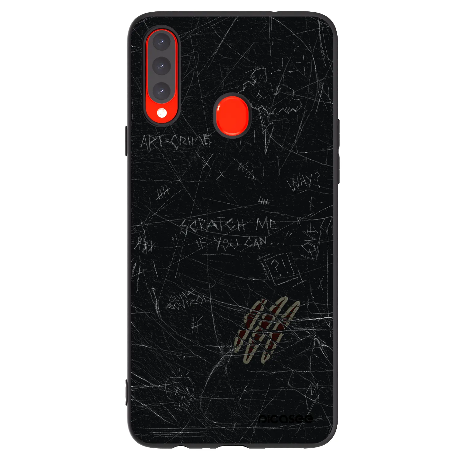 Picasee silikonový černý obal pro Samsung Galaxy A20s - SCRATCH
