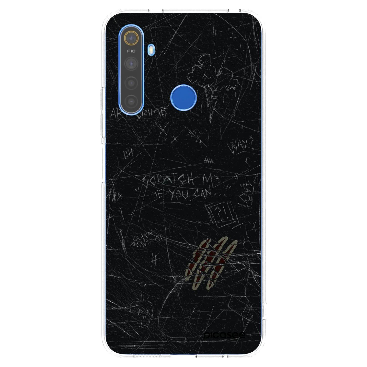 Picasee silikonový průhledný obal pro Realme 5 - SCRATCH