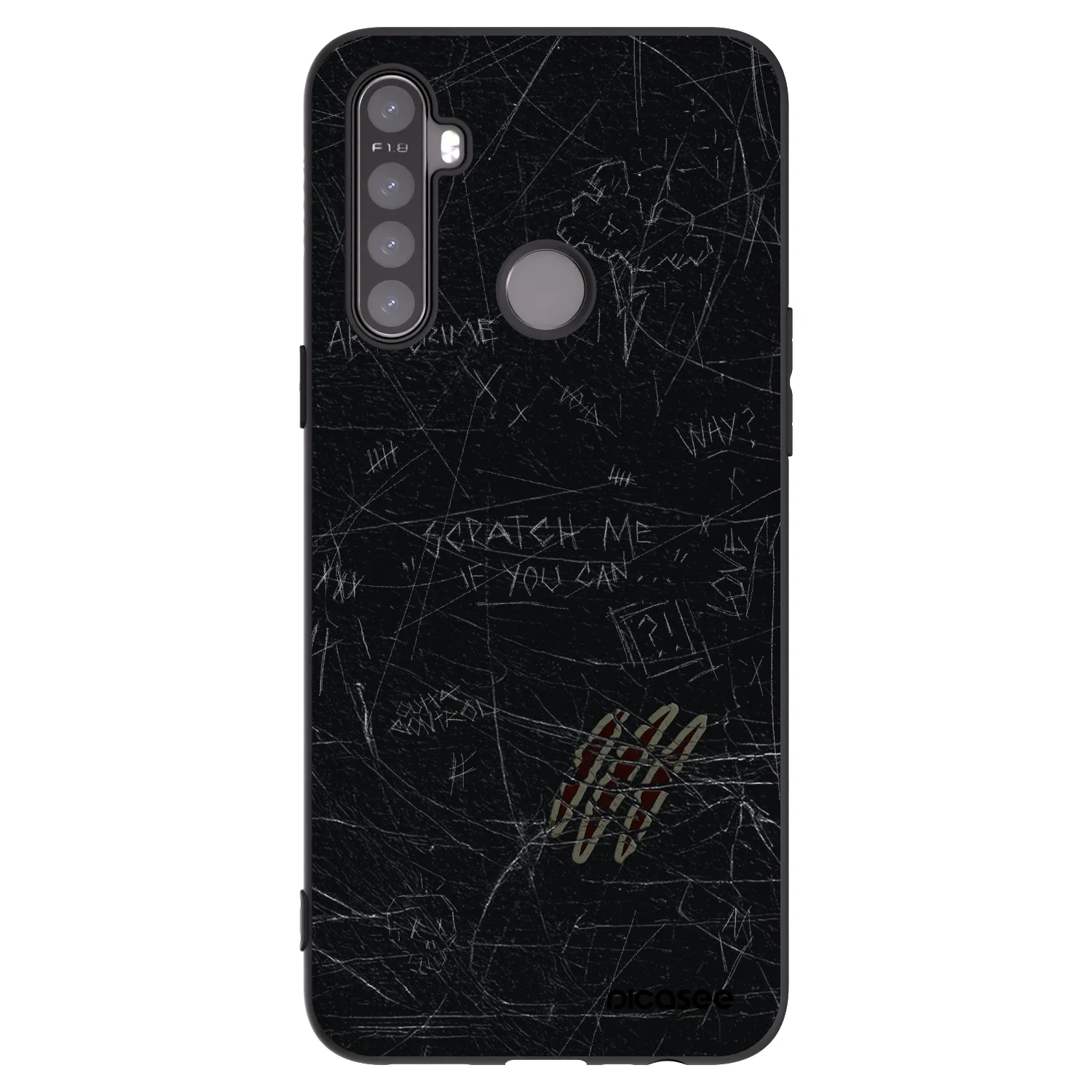 Picasee silikonový černý obal pro Realme 5 - SCRATCH
