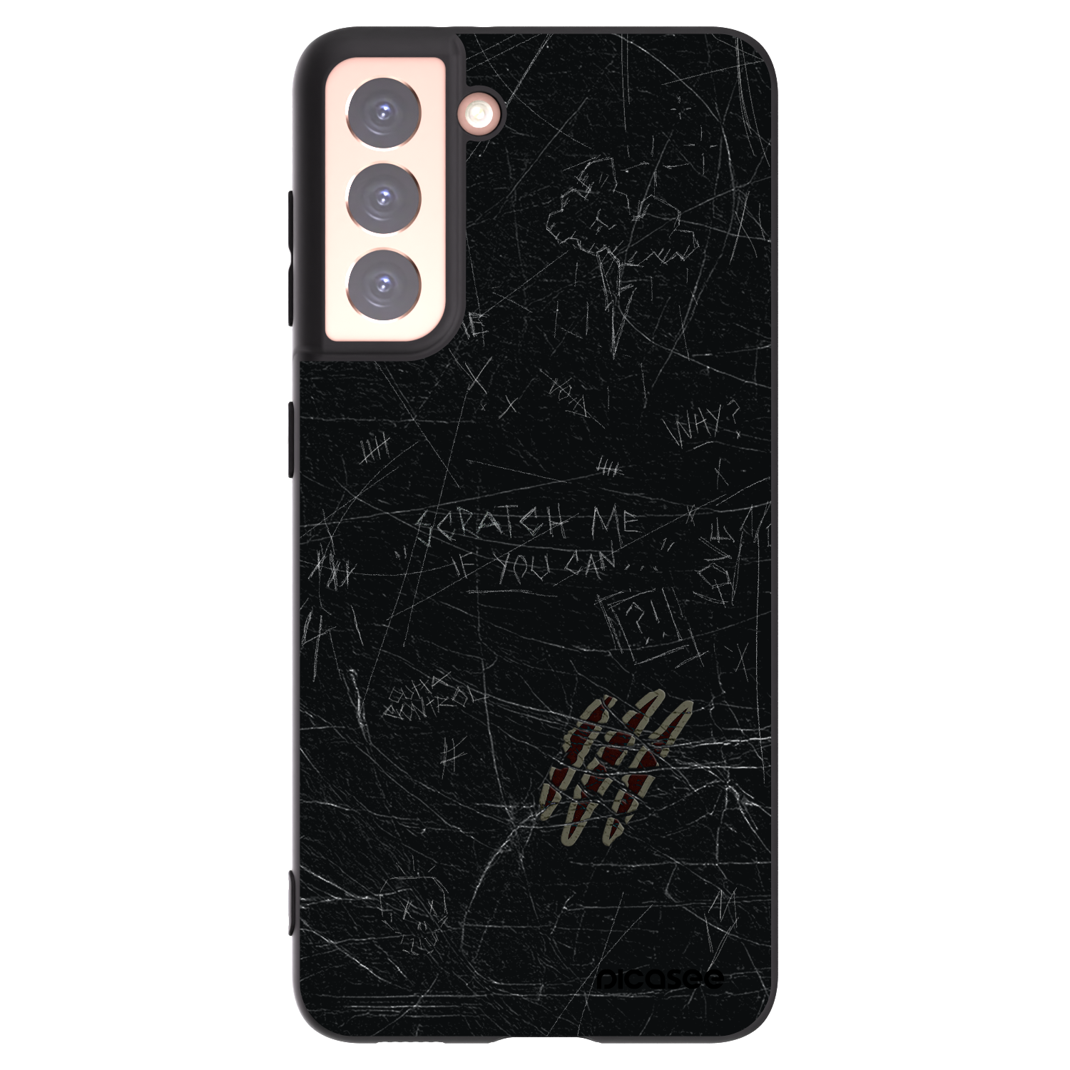 Picasee silikonový černý obal pro Samsung Galaxy S21 5G G991B - SCRATCH