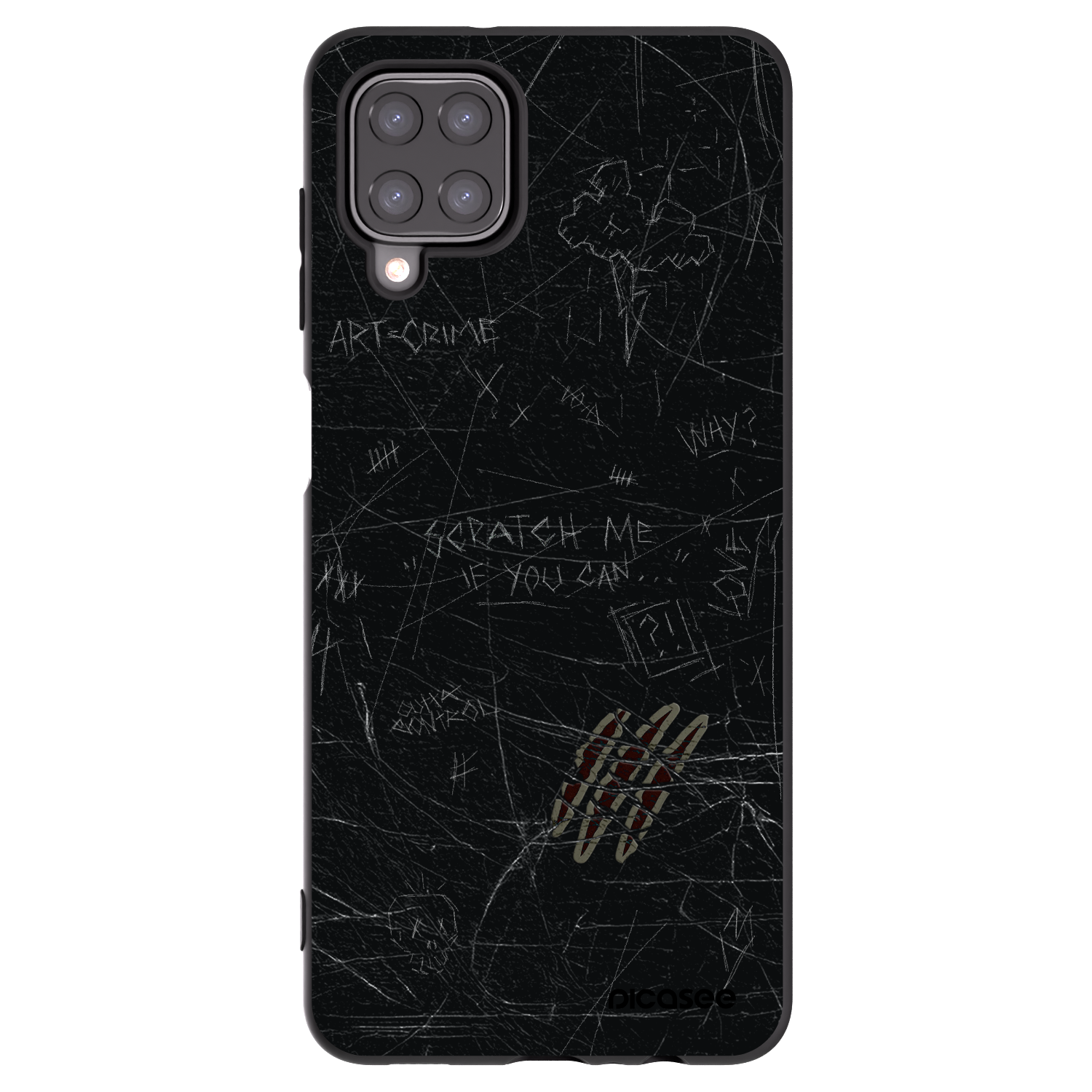 Picasee silikonový černý obal pro Samsung Galaxy A12 A125F - SCRATCH