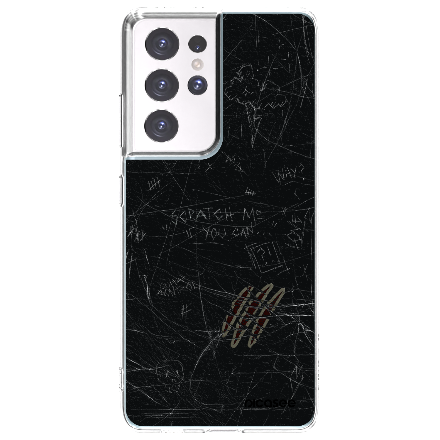 Picasee silikonový průhledný obal pro Samsung Galaxy S21 Ultra 5G G998B - SCRATCH