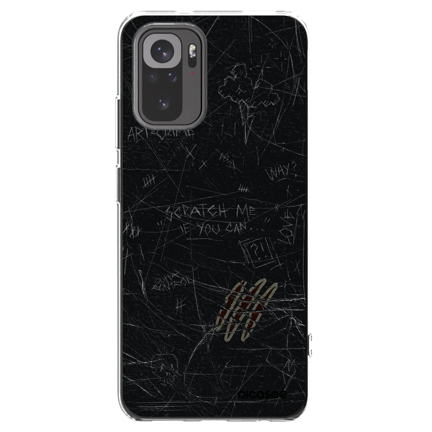 Picasee silikonový průhledný obal pro Xiaomi Redmi Note 10 - SCRATCH