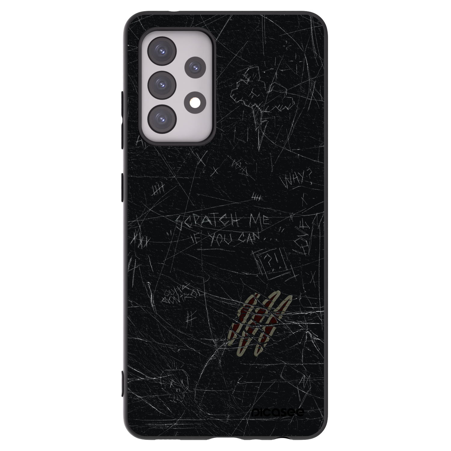 Picasee silikonový černý obal pro Samsung Galaxy A52 5G A525F - SCRATCH