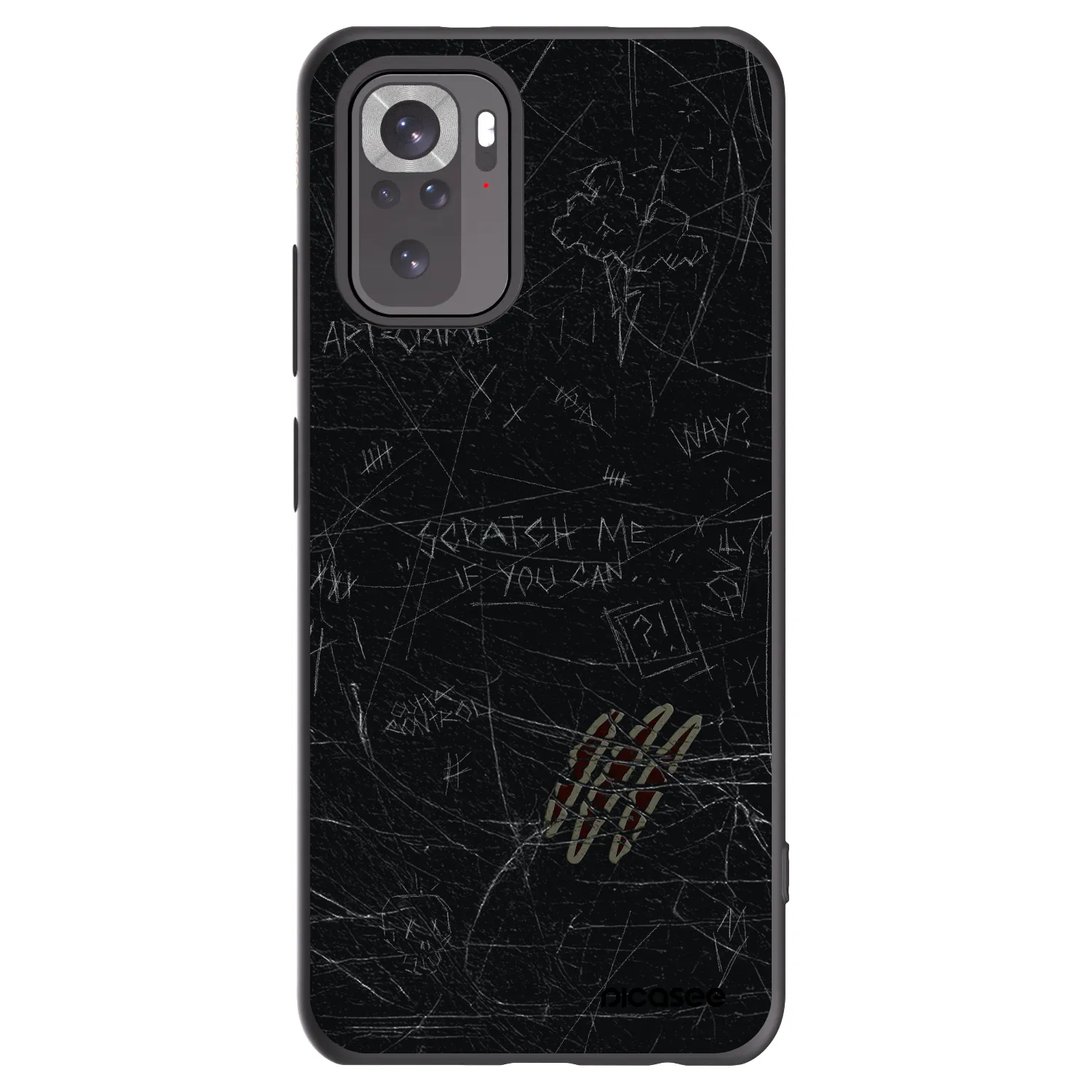 Picasee silikonový černý obal pro Xiaomi Redmi Note 10S - SCRATCH