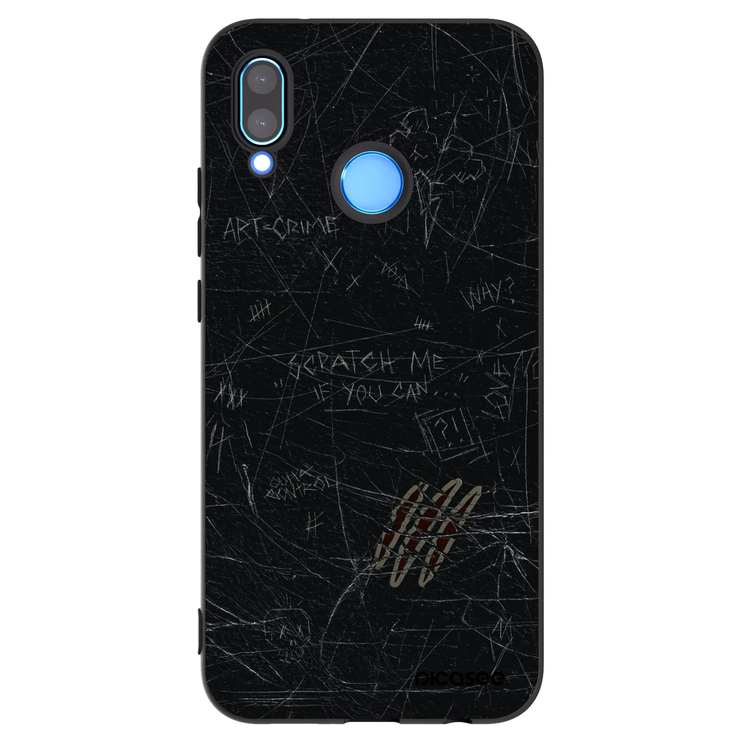 Picasee silikonový černý obal pro Huawei P20 Lite - SCRATCH