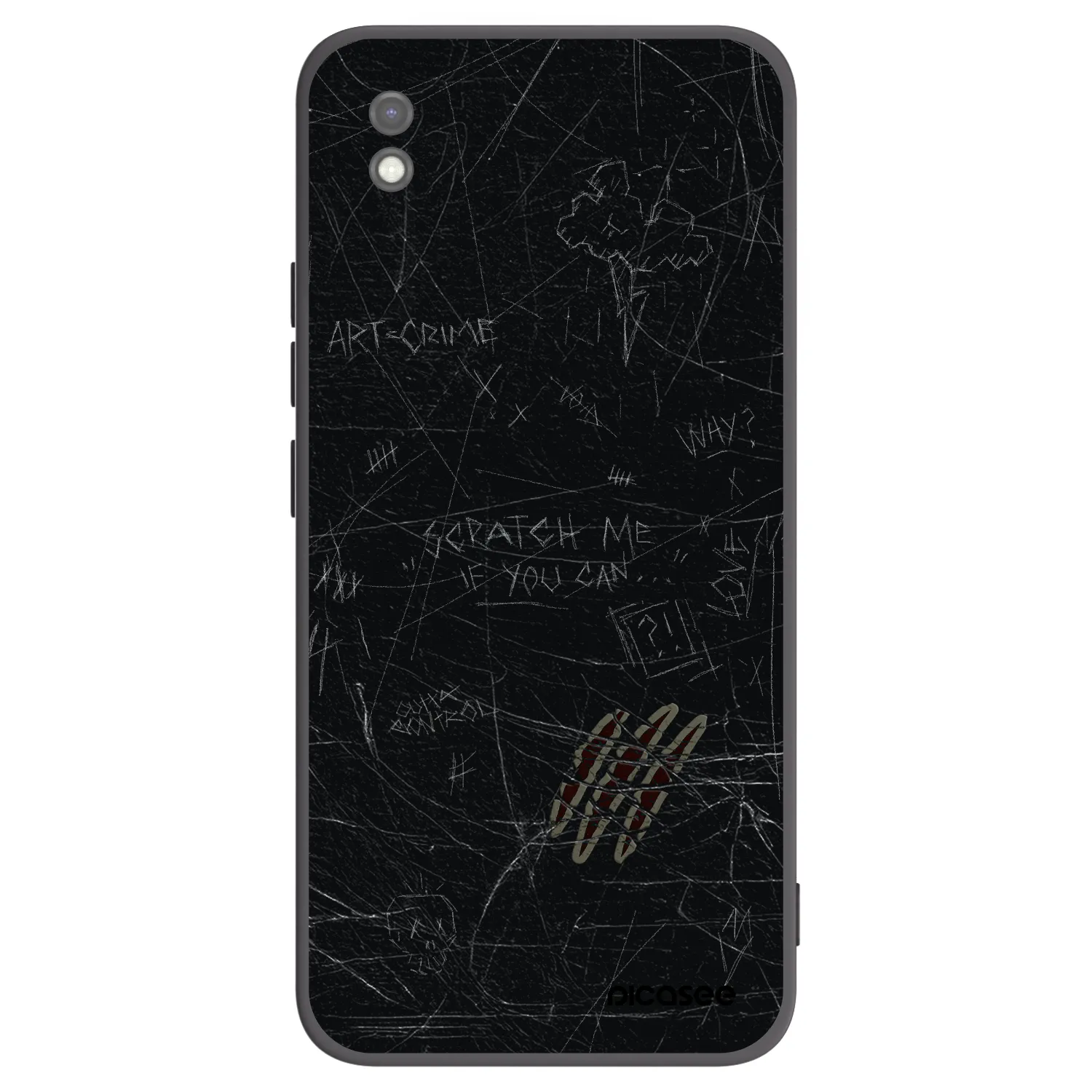 Picasee silikonový černý obal pro Xiaomi Redmi 9AT - SCRATCH