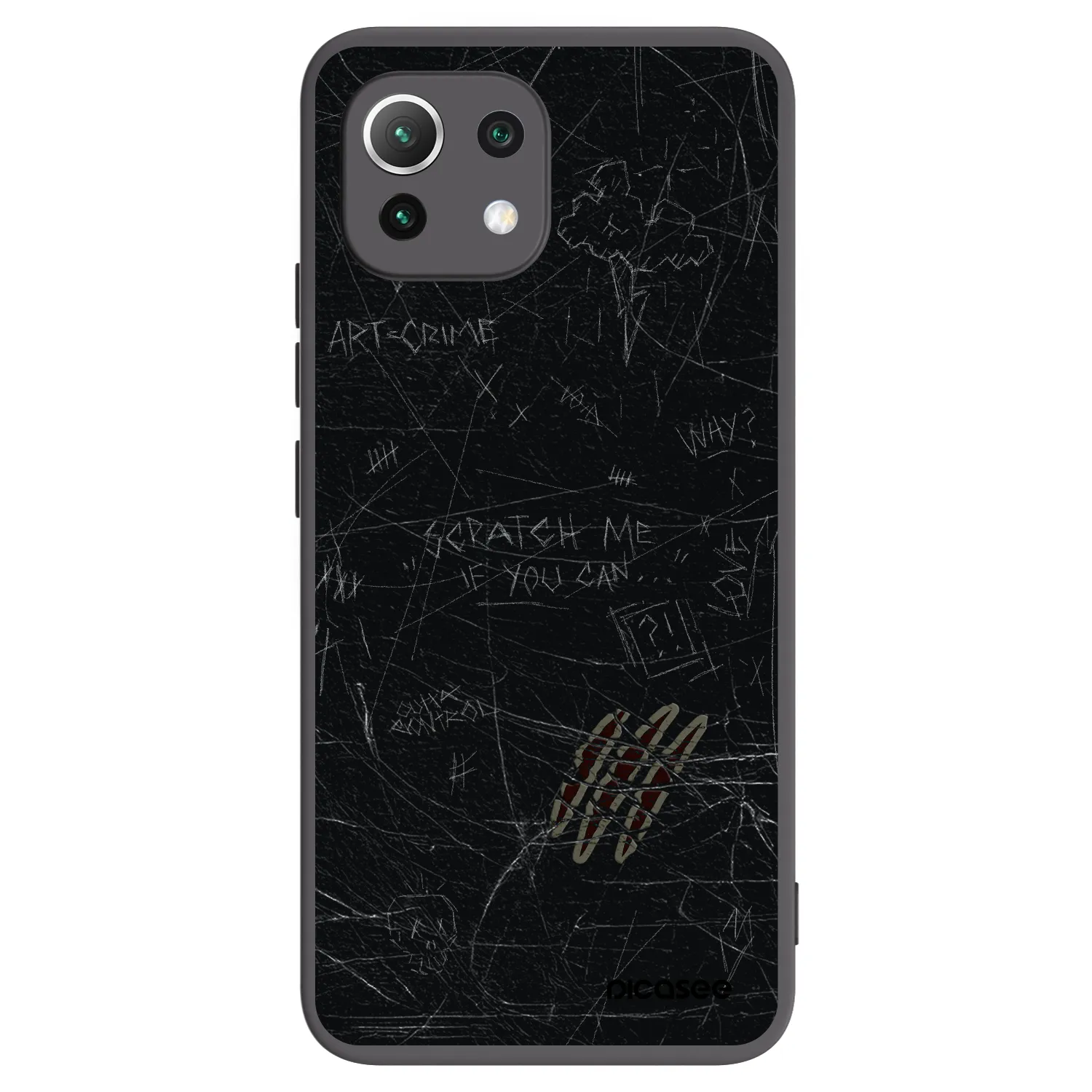 Picasee silikonový černý obal pro Xiaomi Mi 11 Lite - SCRATCH
