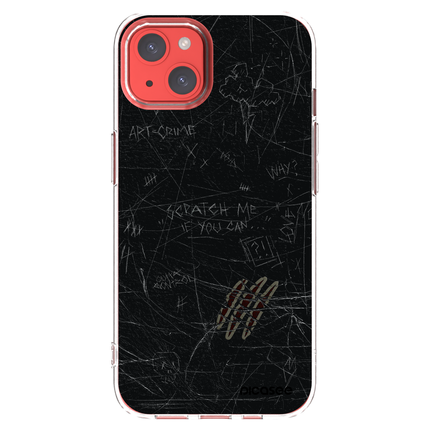 Picasee silikonový průhledný obal pro Apple iPhone 13 - SCRATCH