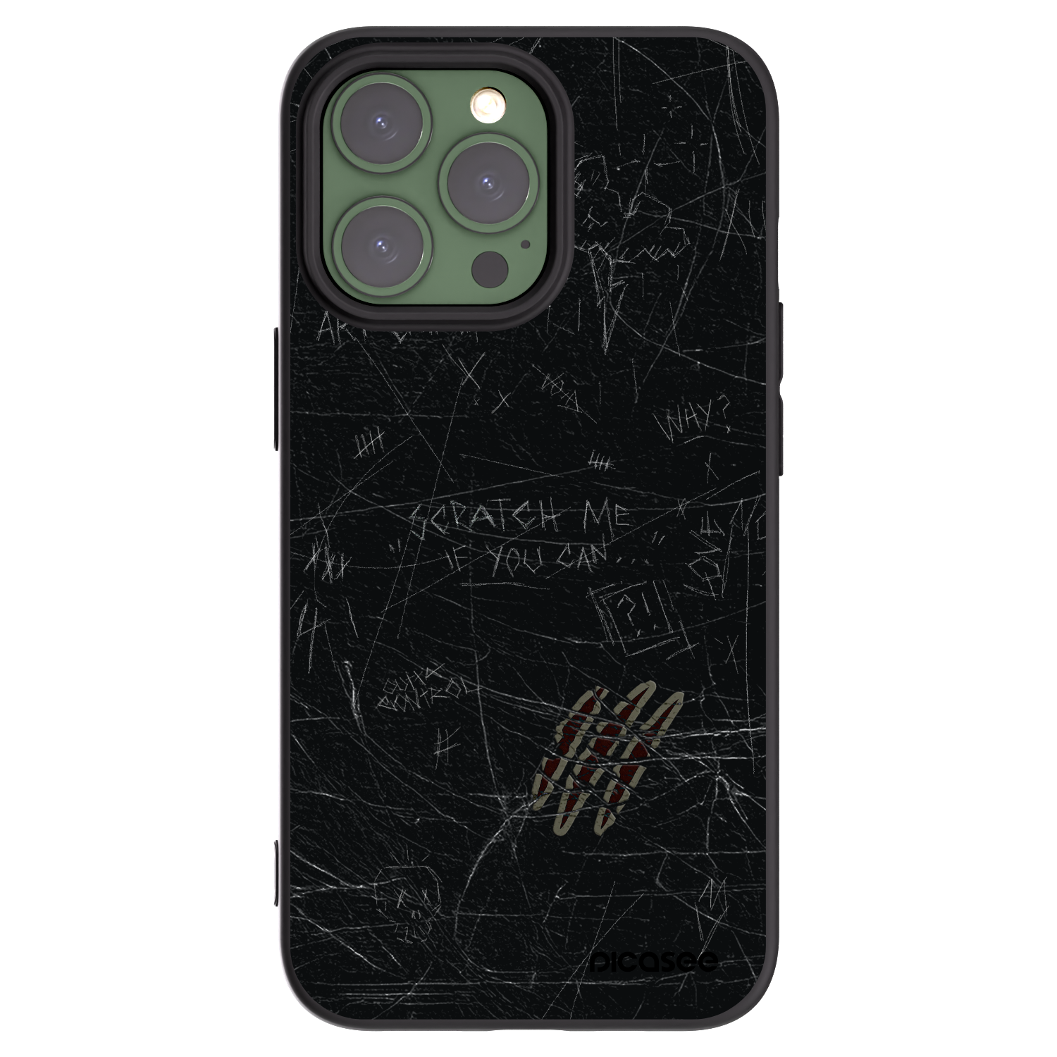 Picasee silikonový černý obal pro Apple iPhone 13 Pro - SCRATCH