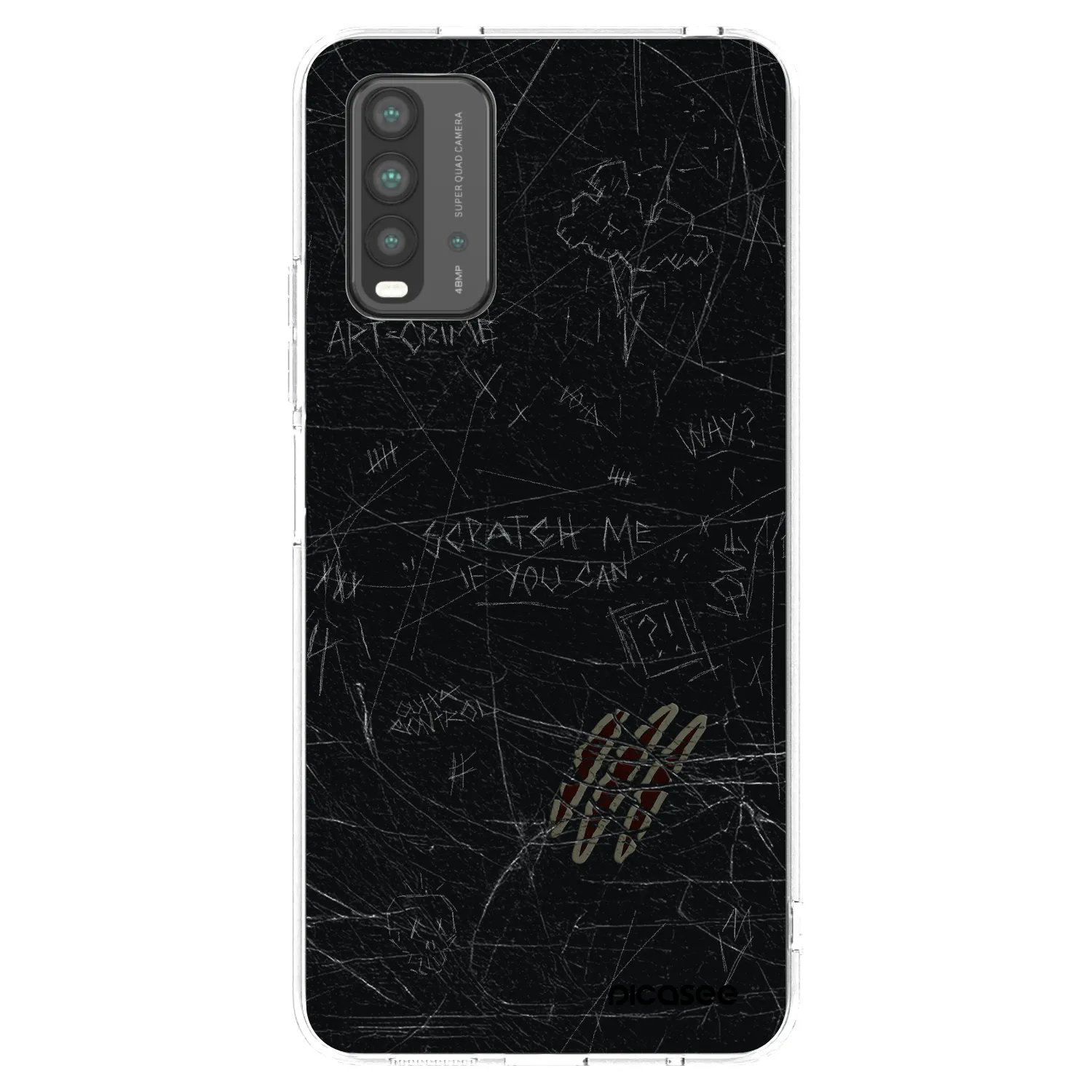 Picasee silikonový černý obal pro Xiaomi Redmi 9T - SCRATCH