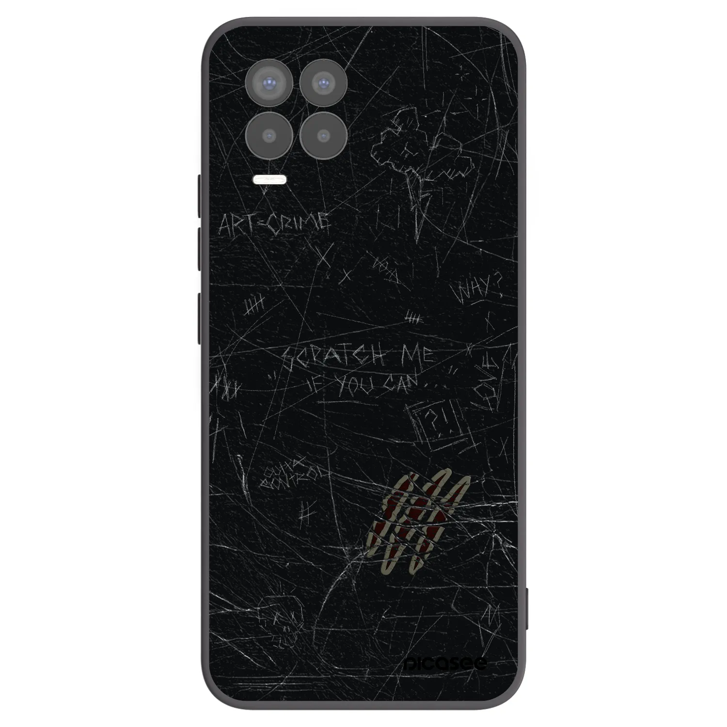 Picasee silikonový černý obal pro Realme 8 4G - SCRATCH