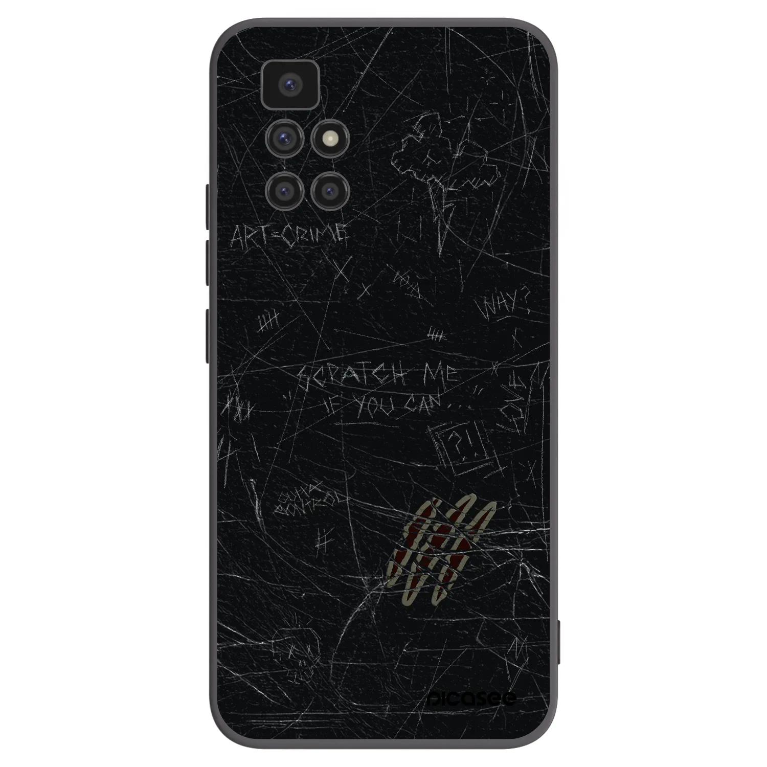 Picasee silikonový černý obal pro Xiaomi Redmi 10 - SCRATCH