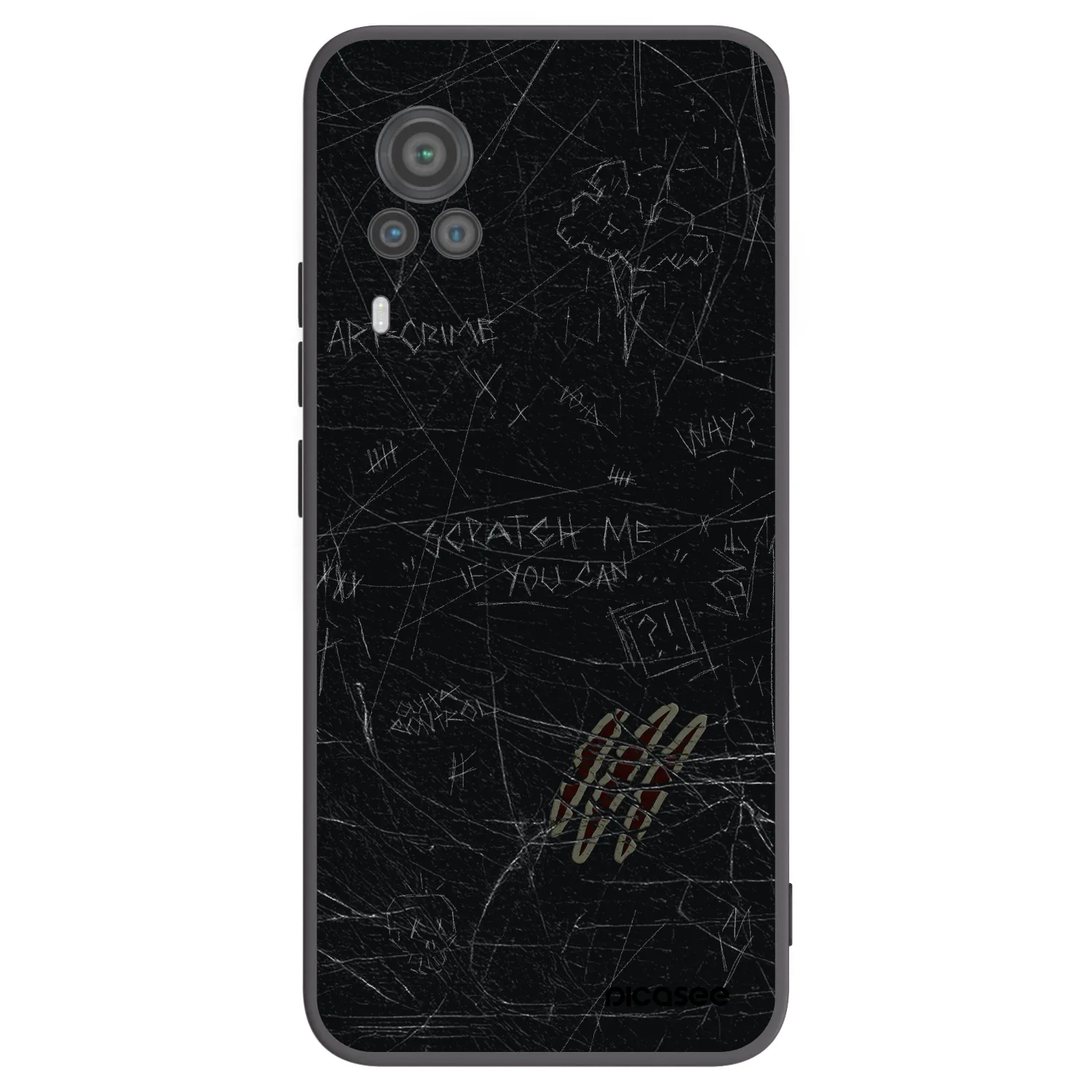 Picasee silikonový černý obal pro Vivo X60 Pro 5G - SCRATCH