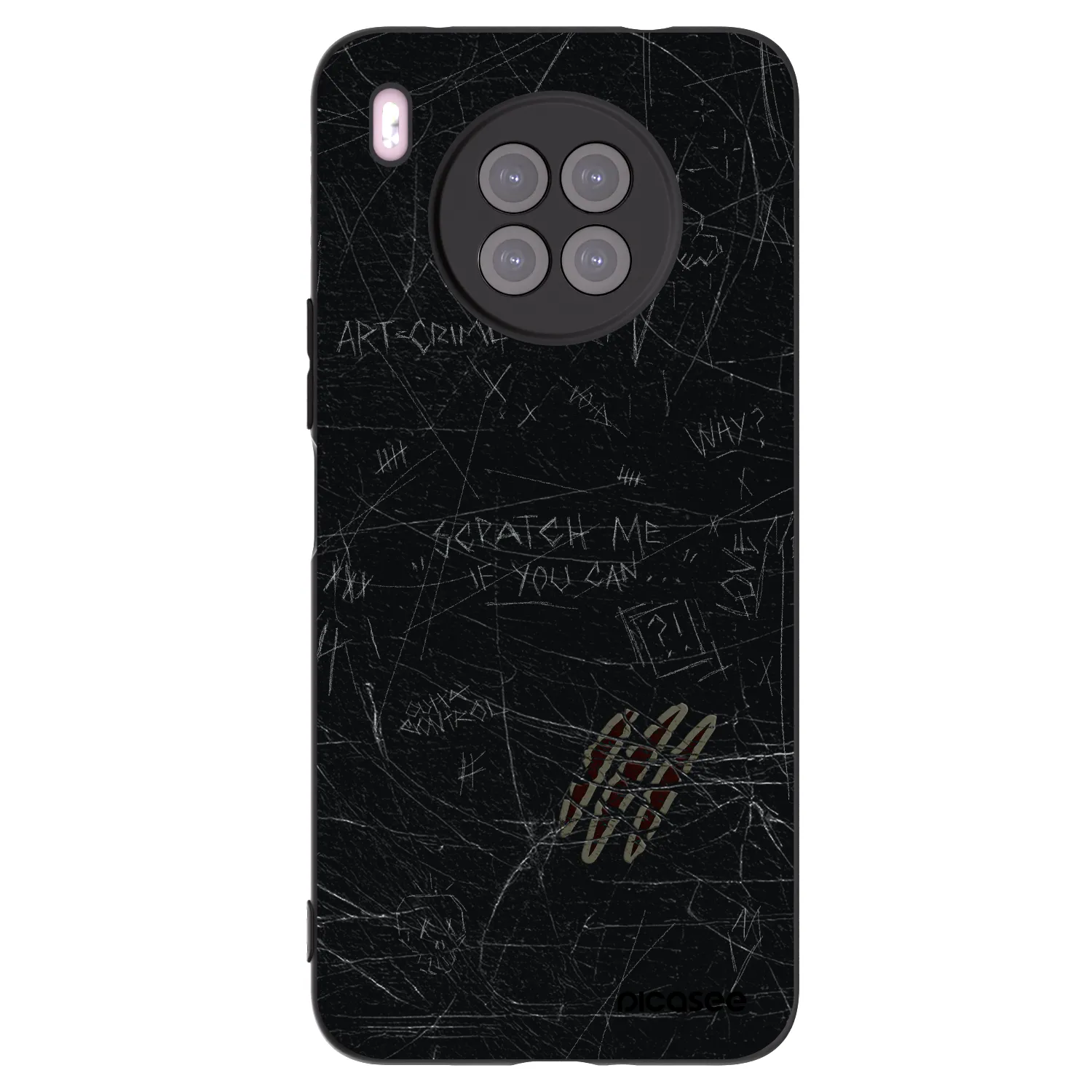 Picasee silikonový černý obal pro Huawei Nova 8i - SCRATCH