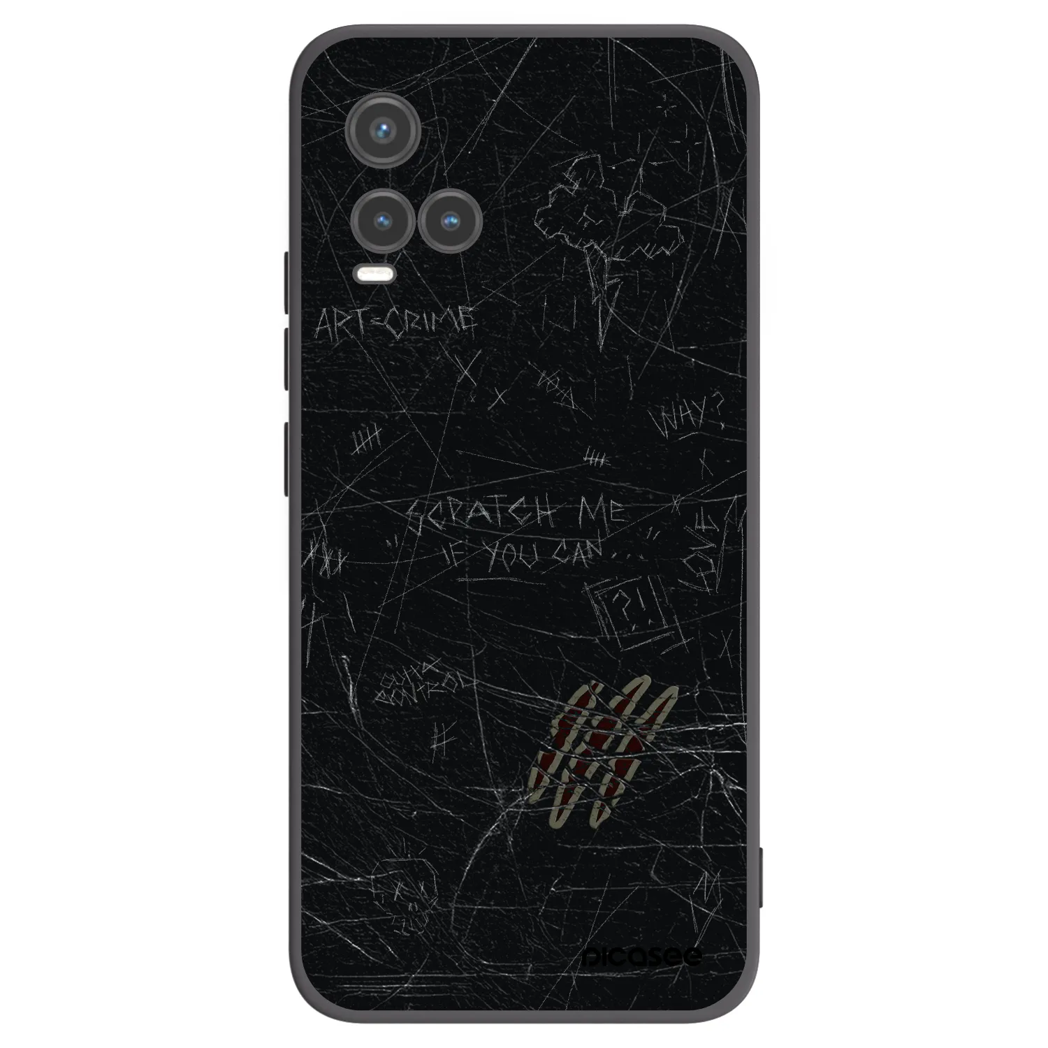 Picasee silikonový černý obal pro Vivo Y33s - SCRATCH