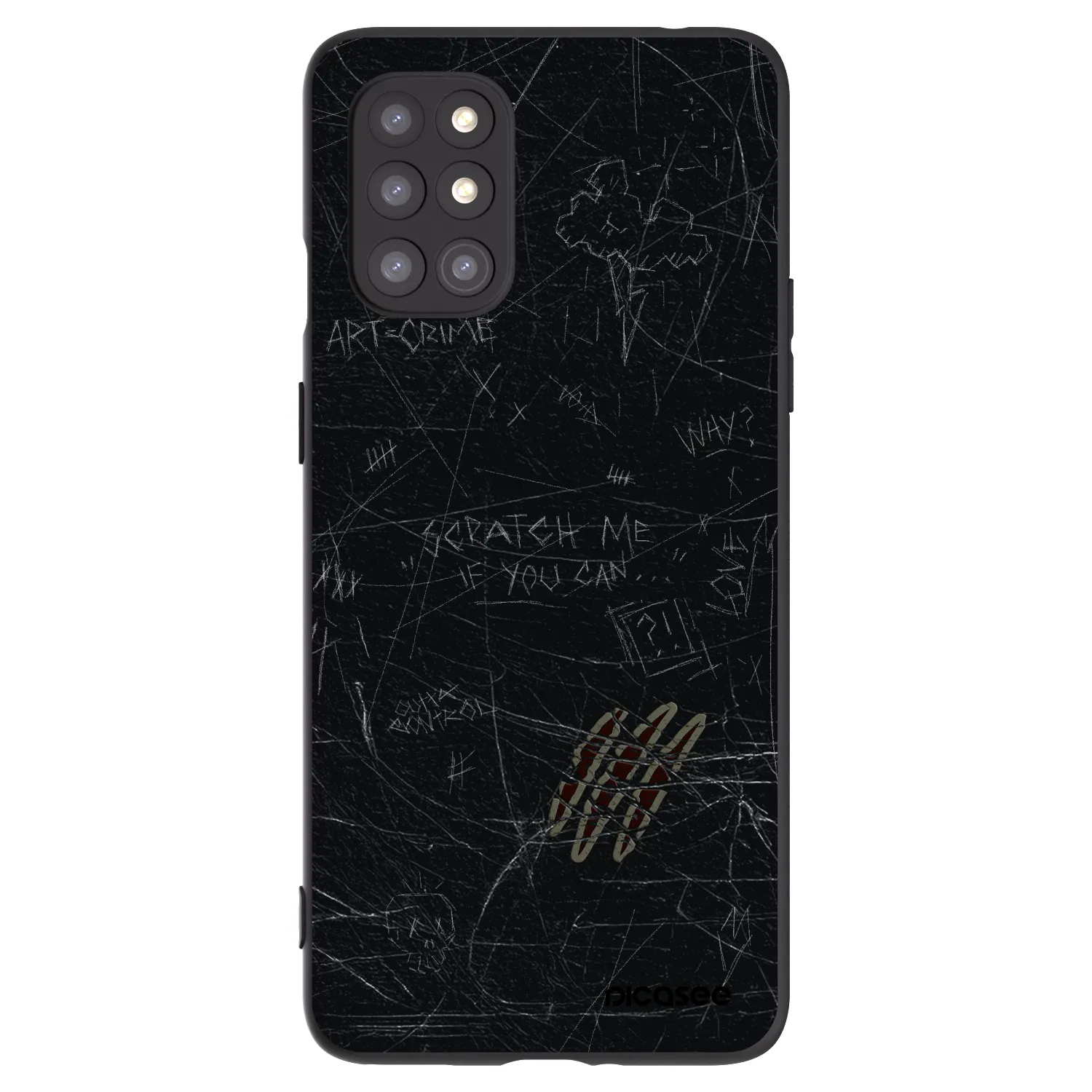 Picasee silikonový černý obal pro OnePlus 8T - SCRATCH