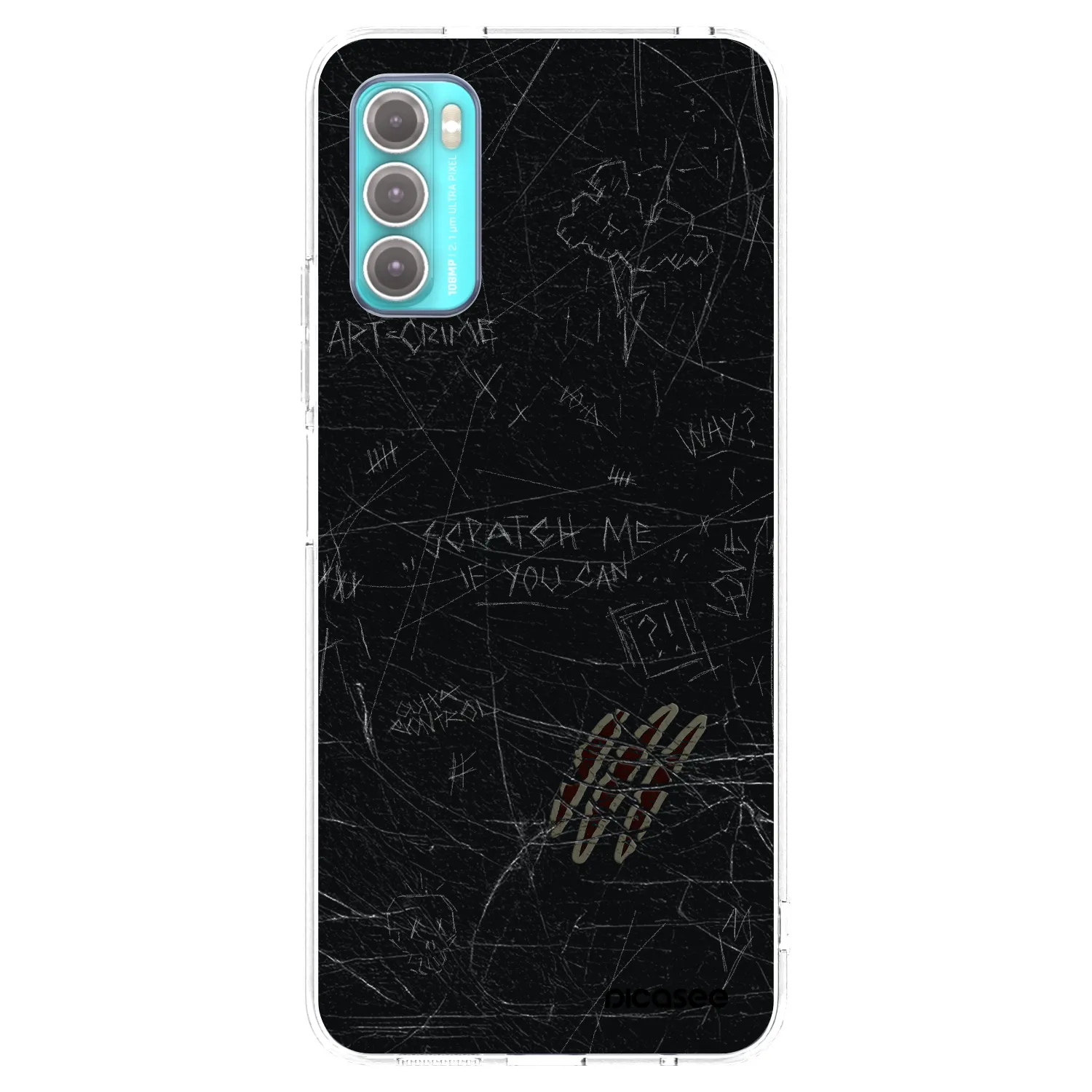 Picasee silikonový průhledný obal pro Motorola Moto G60 - SCRATCH