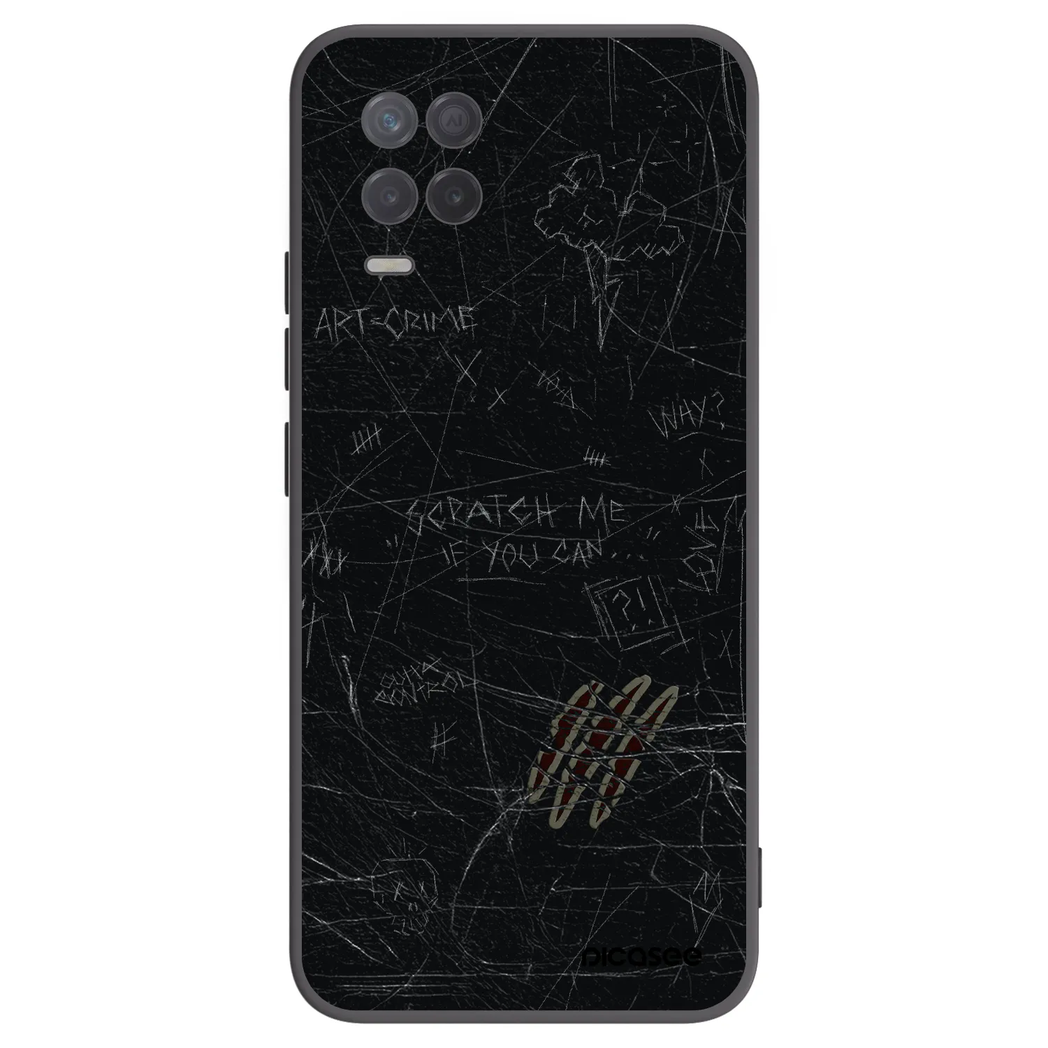 Picasee silikonový černý obal pro Realme 8 5G - SCRATCH