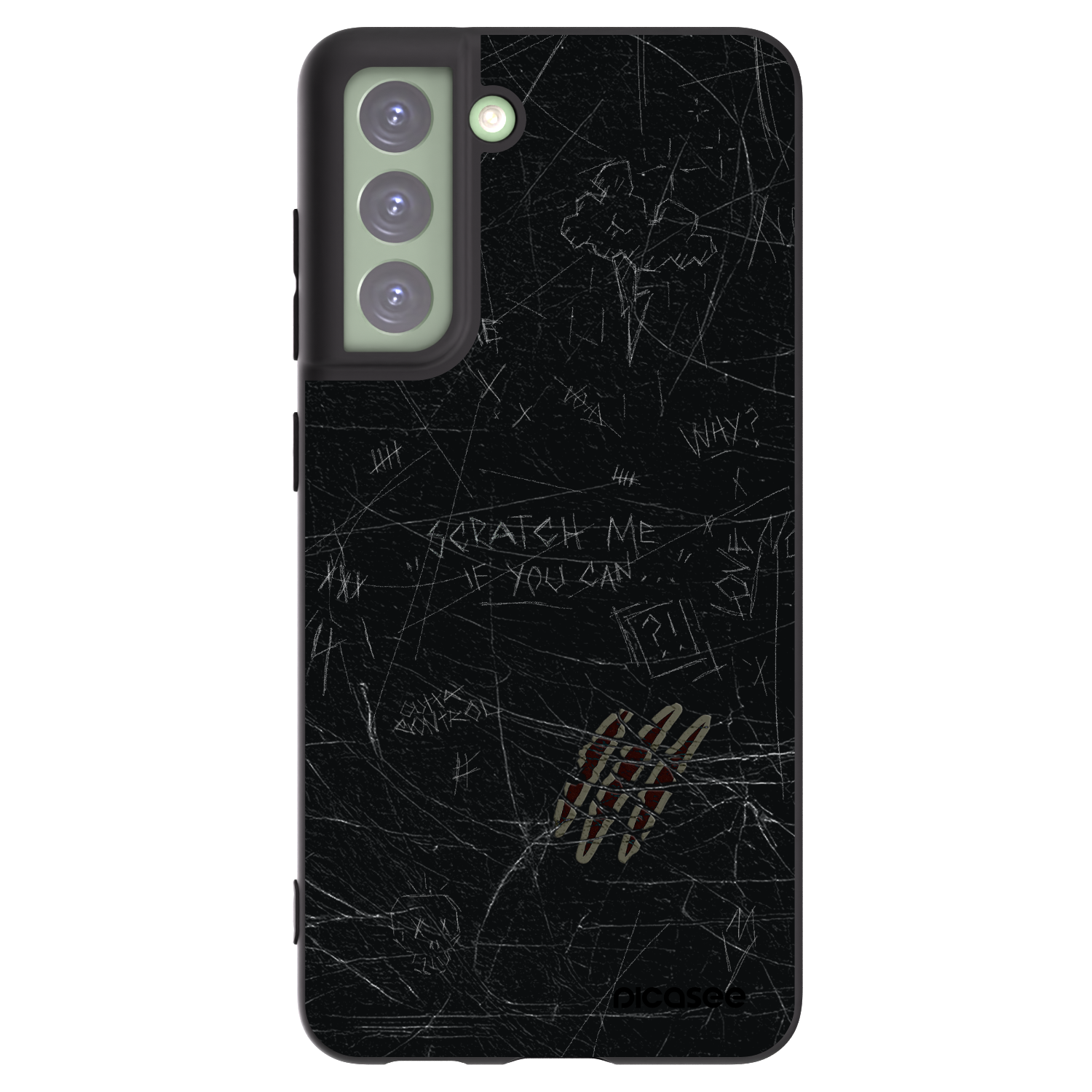 Picasee silikonový černý obal pro Samsung Galaxy S21 FE 5G - SCRATCH