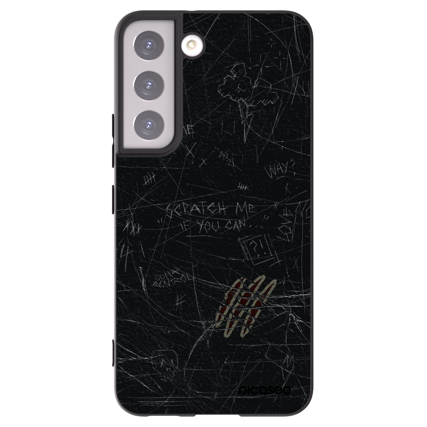 Picasee silikonový černý obal pro Samsung Galaxy S22 5G - SCRATCH