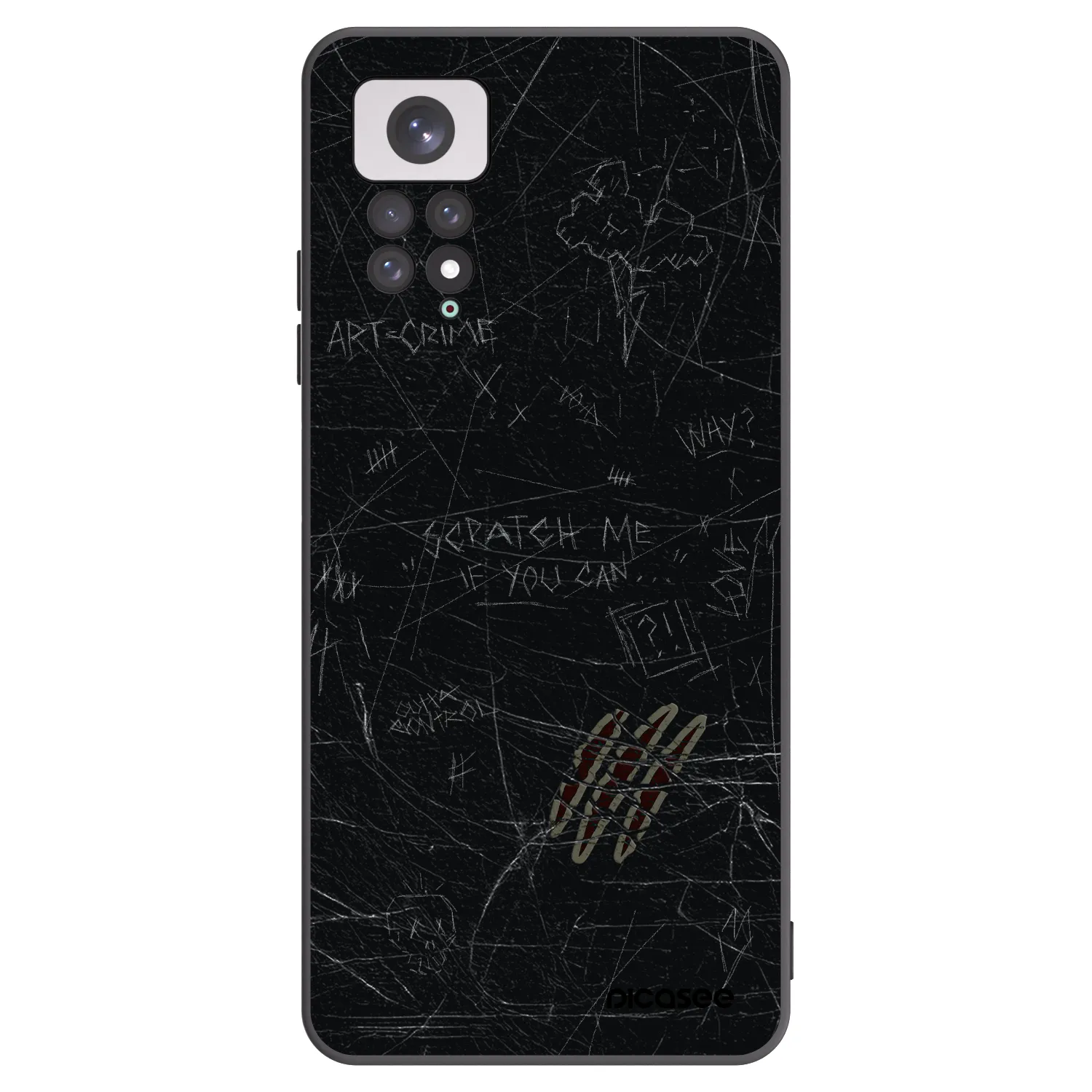 Picasee silikonový černý obal pro Xiaomi Redmi Note 11 - SCRATCH