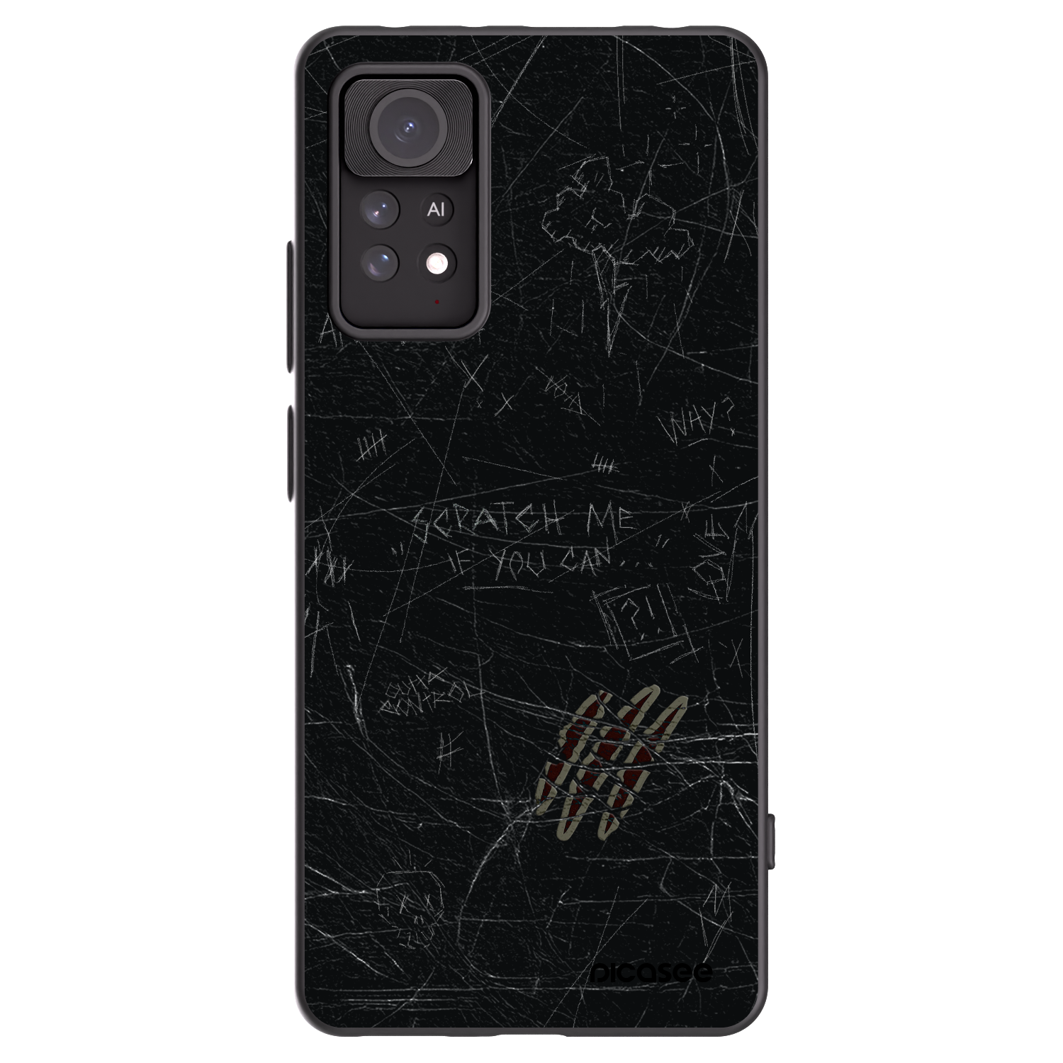 Picasee silikonový černý obal pro Xiaomi Redmi Note 11 Pro - SCRATCH
