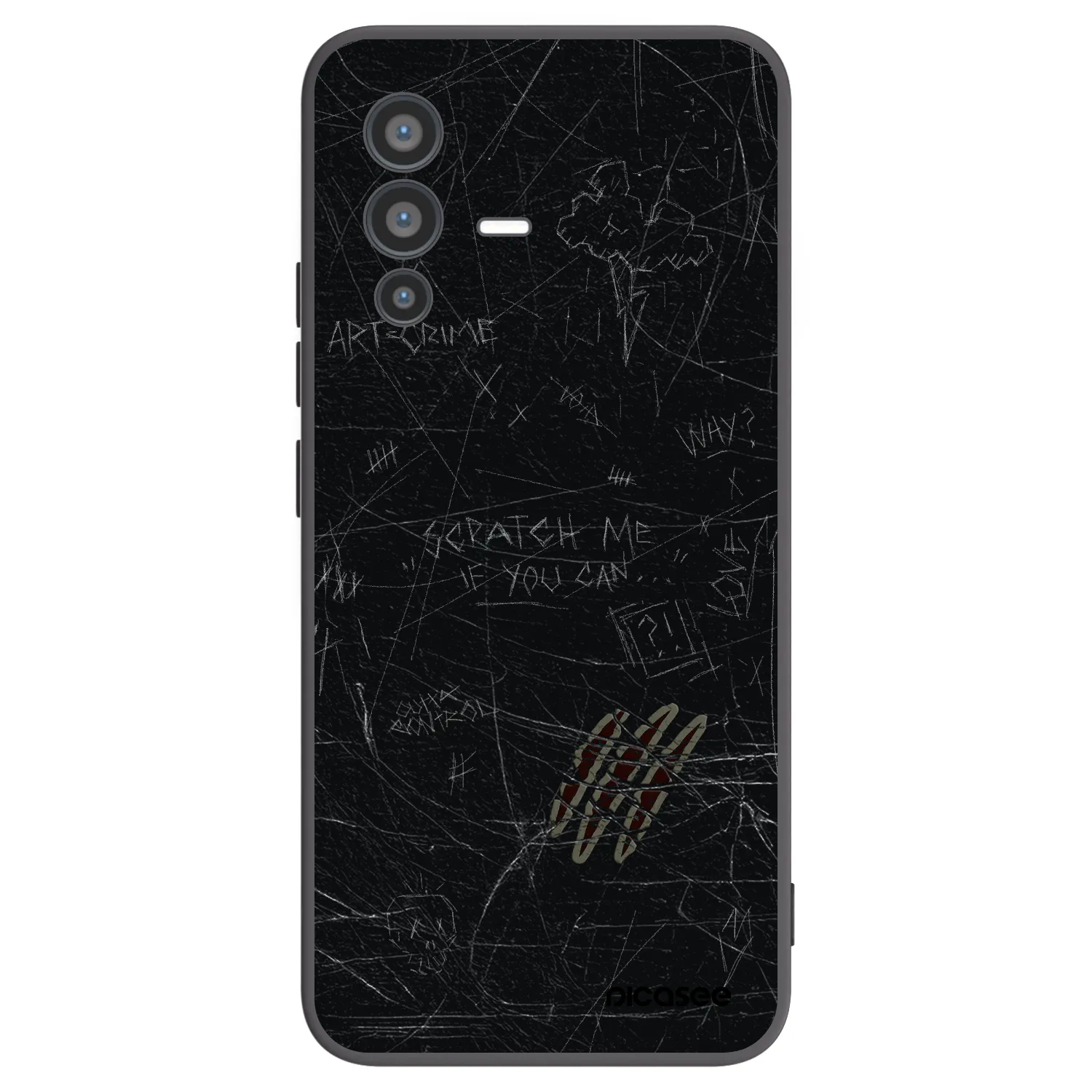 Picasee silikonový černý obal pro Vivo V23 5G - SCRATCH