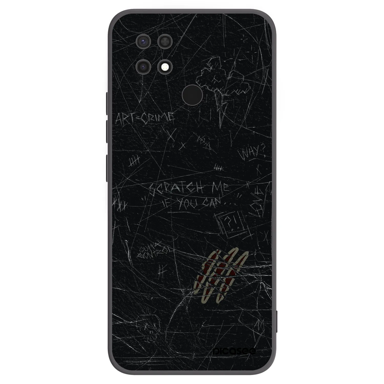 Picasee silikonový černý obal pro Xiaomi Redmi 10C - SCRATCH
