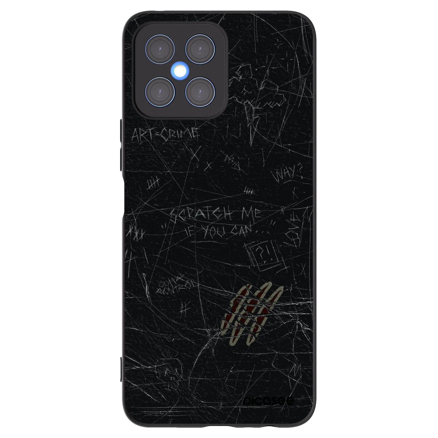 Picasee silikonový černý obal pro Honor X8 4G - SCRATCH