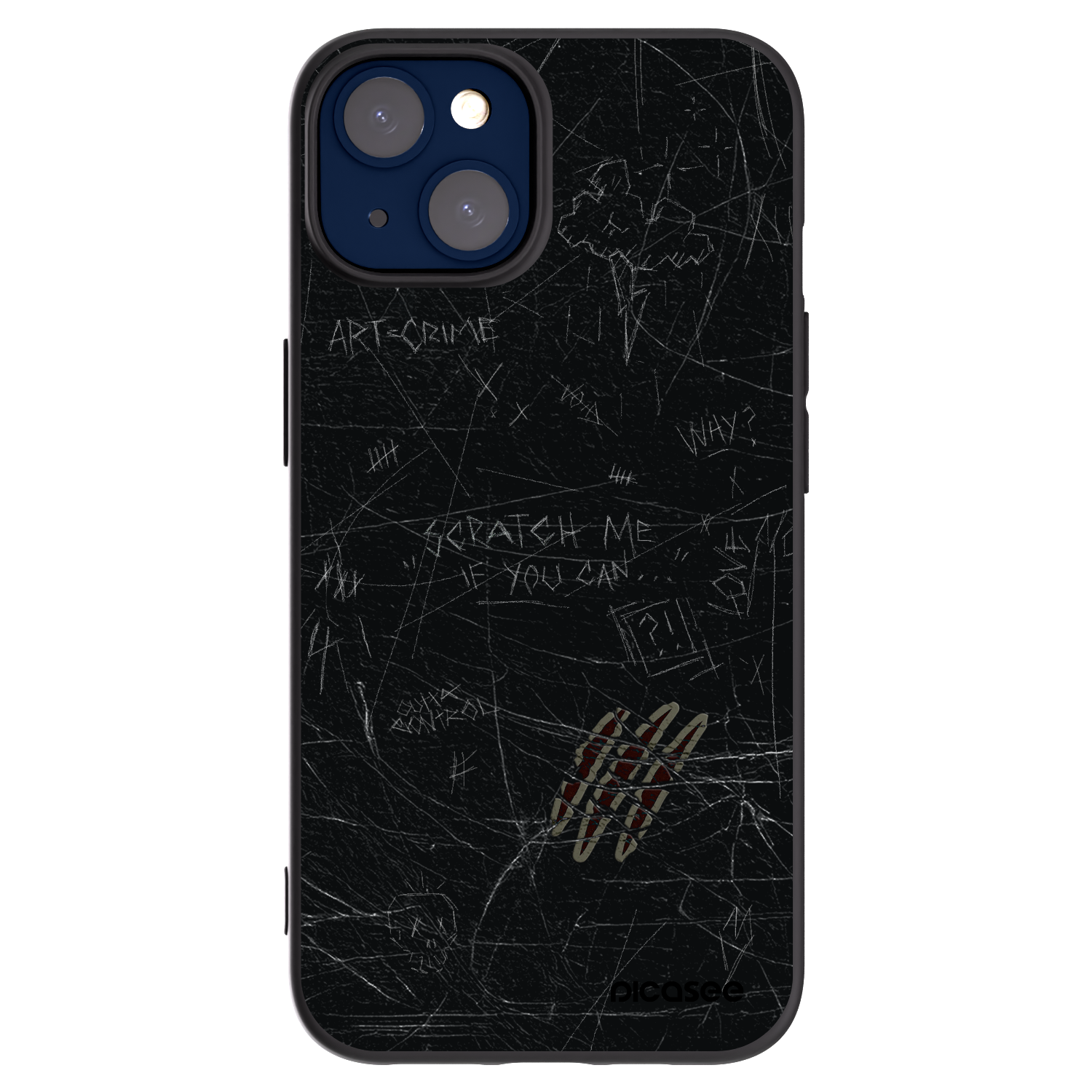 Picasee silikonový černý obal pro Apple iPhone 14 - SCRATCH