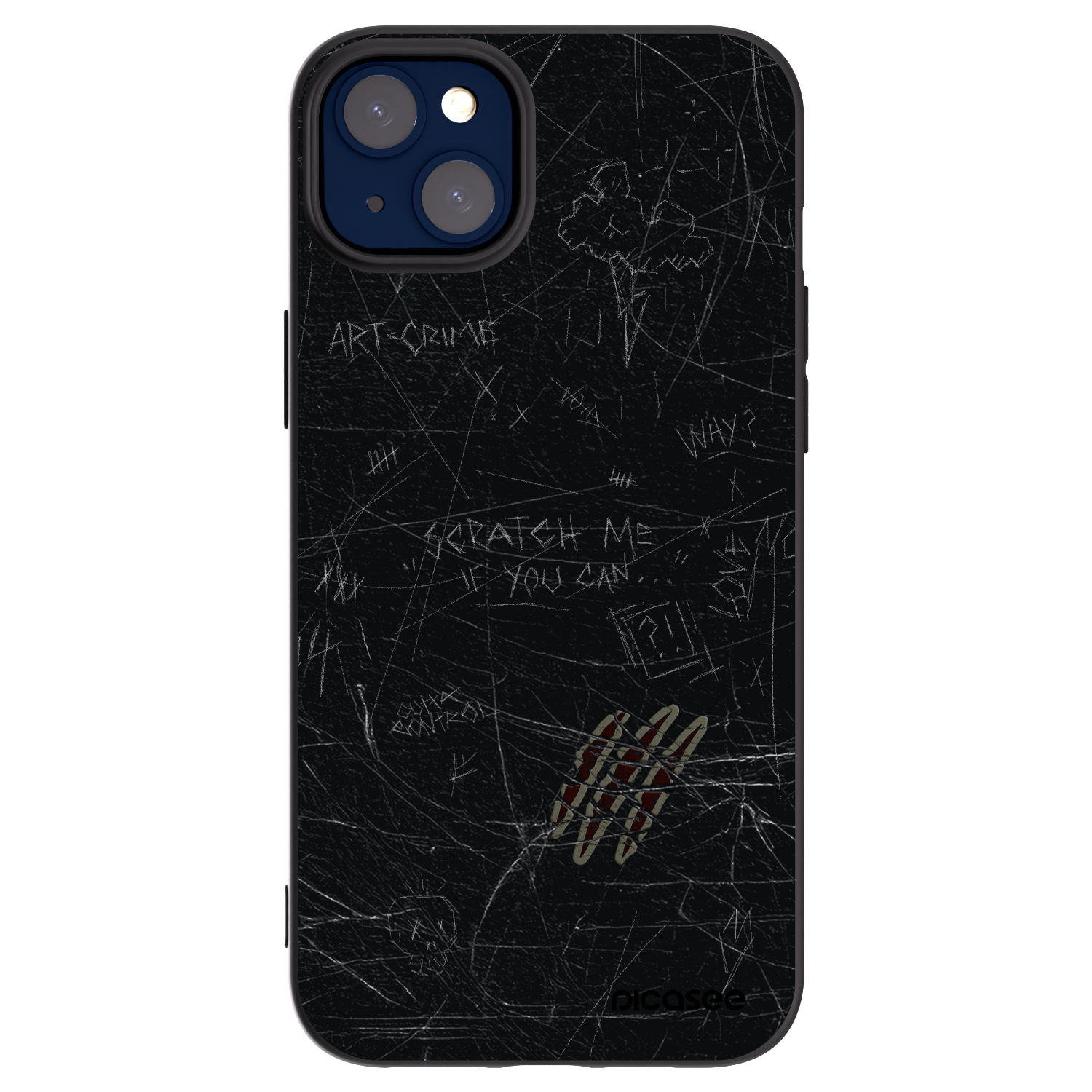 Picasee silikonový černý obal pro Apple iPhone 14 Plus - SCRATCH