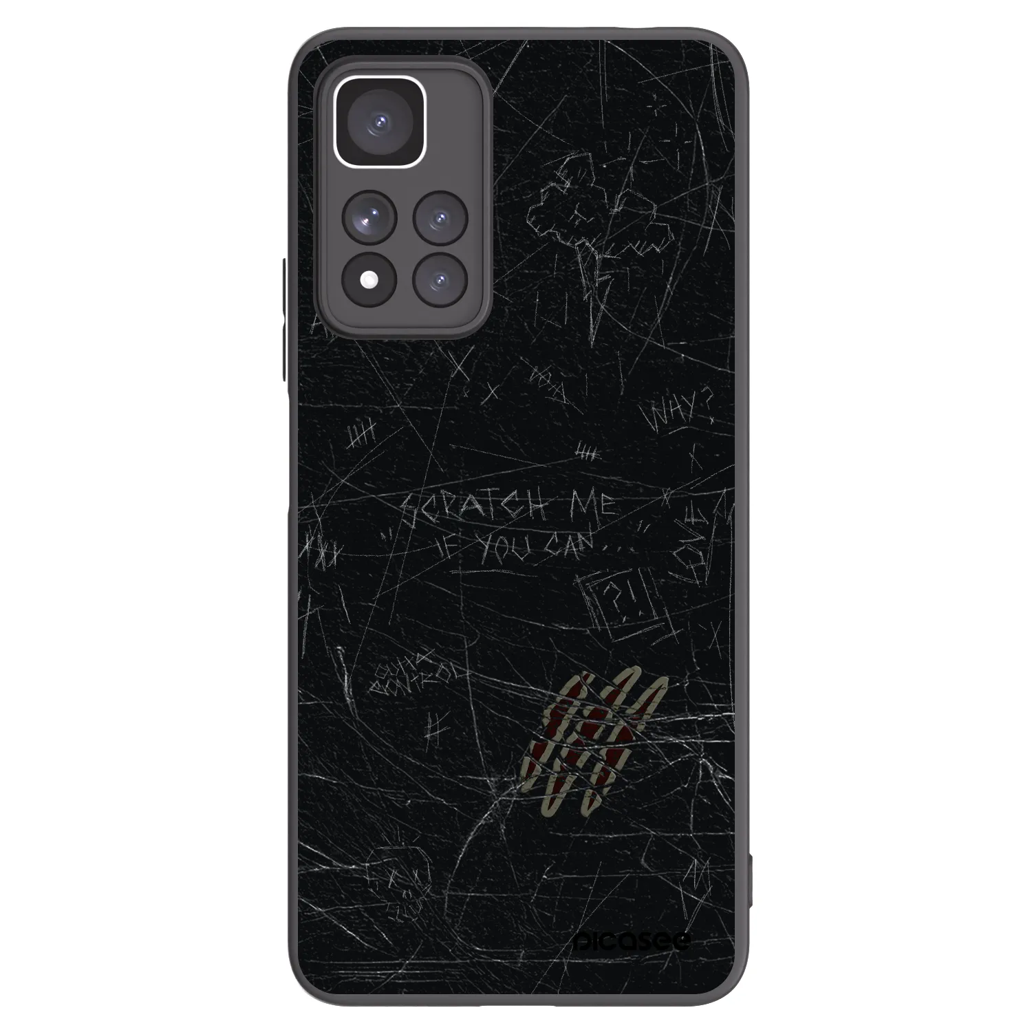 Picasee silikonový černý obal pro Xiaomi Redmi Note 11 Pro+ 5G - SCRATCH