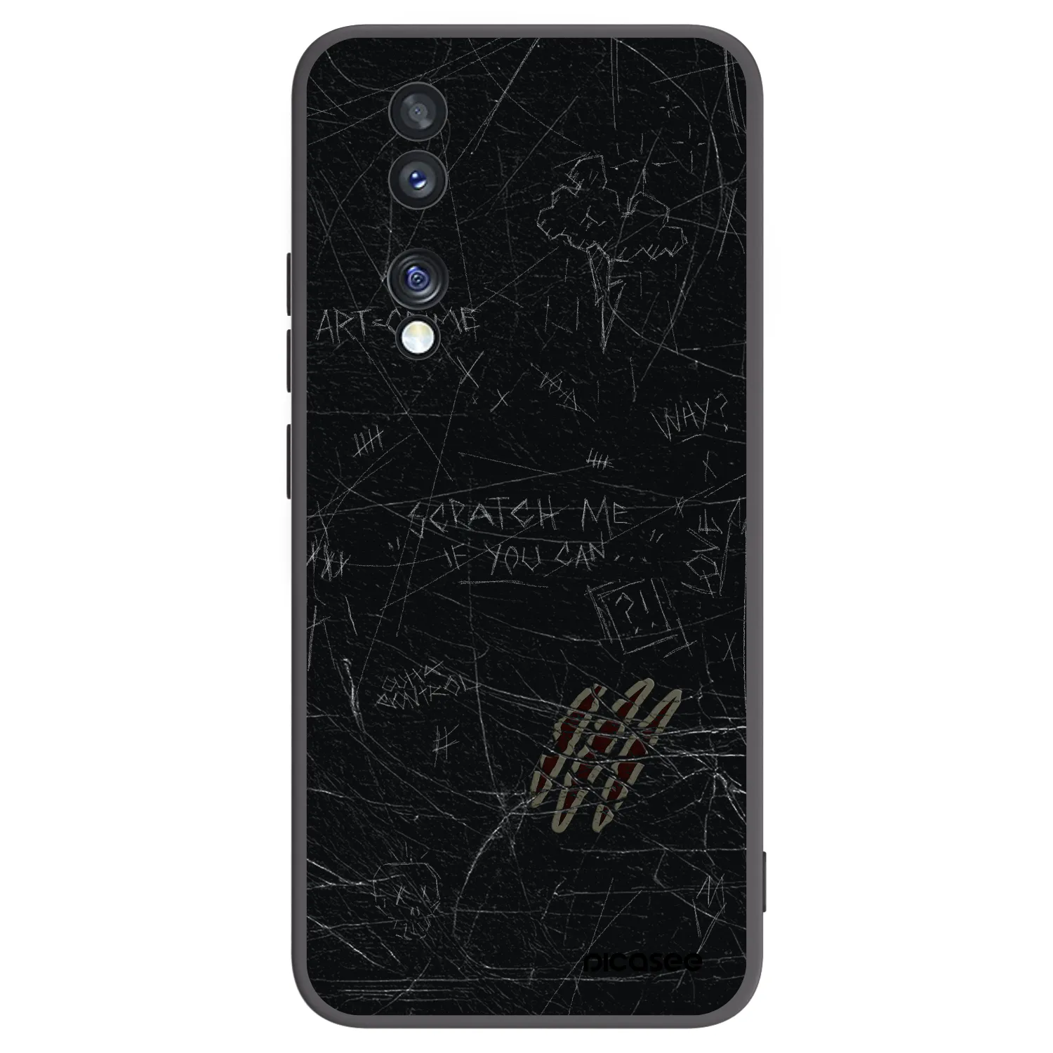 Picasee silikonový černý obal pro Honor 70 - SCRATCH
