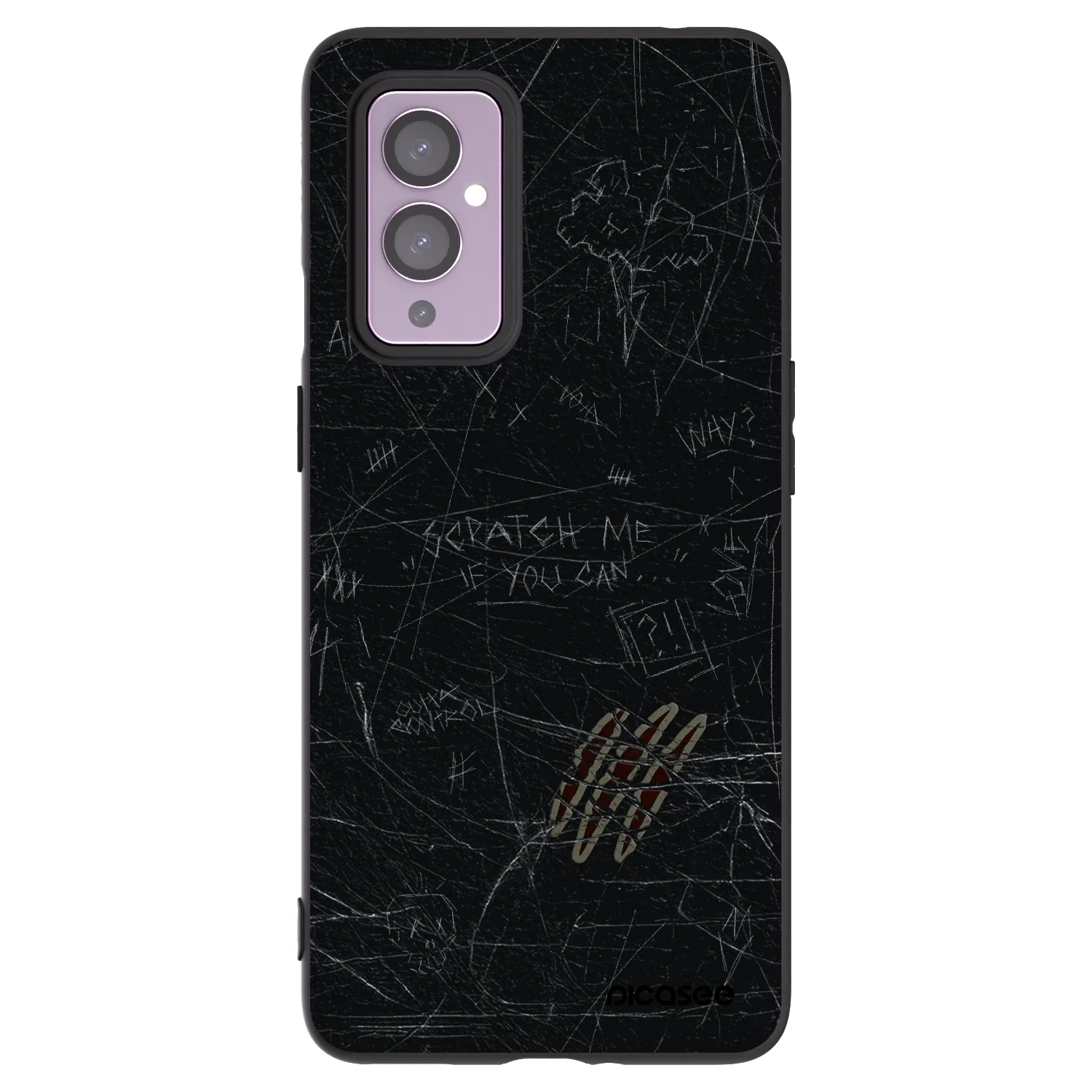 Picasee silikonový černý obal pro OnePlus 9 - SCRATCH