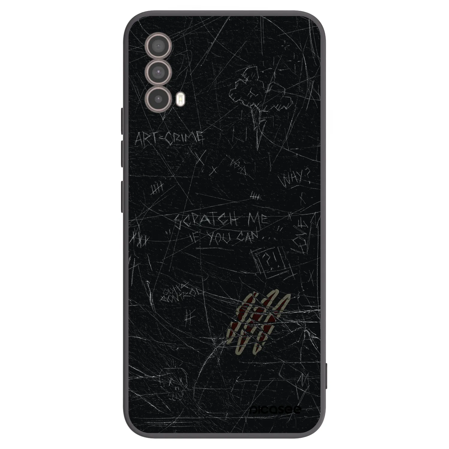 Picasee silikonový černý obal pro Motorola Moto E40 - SCRATCH