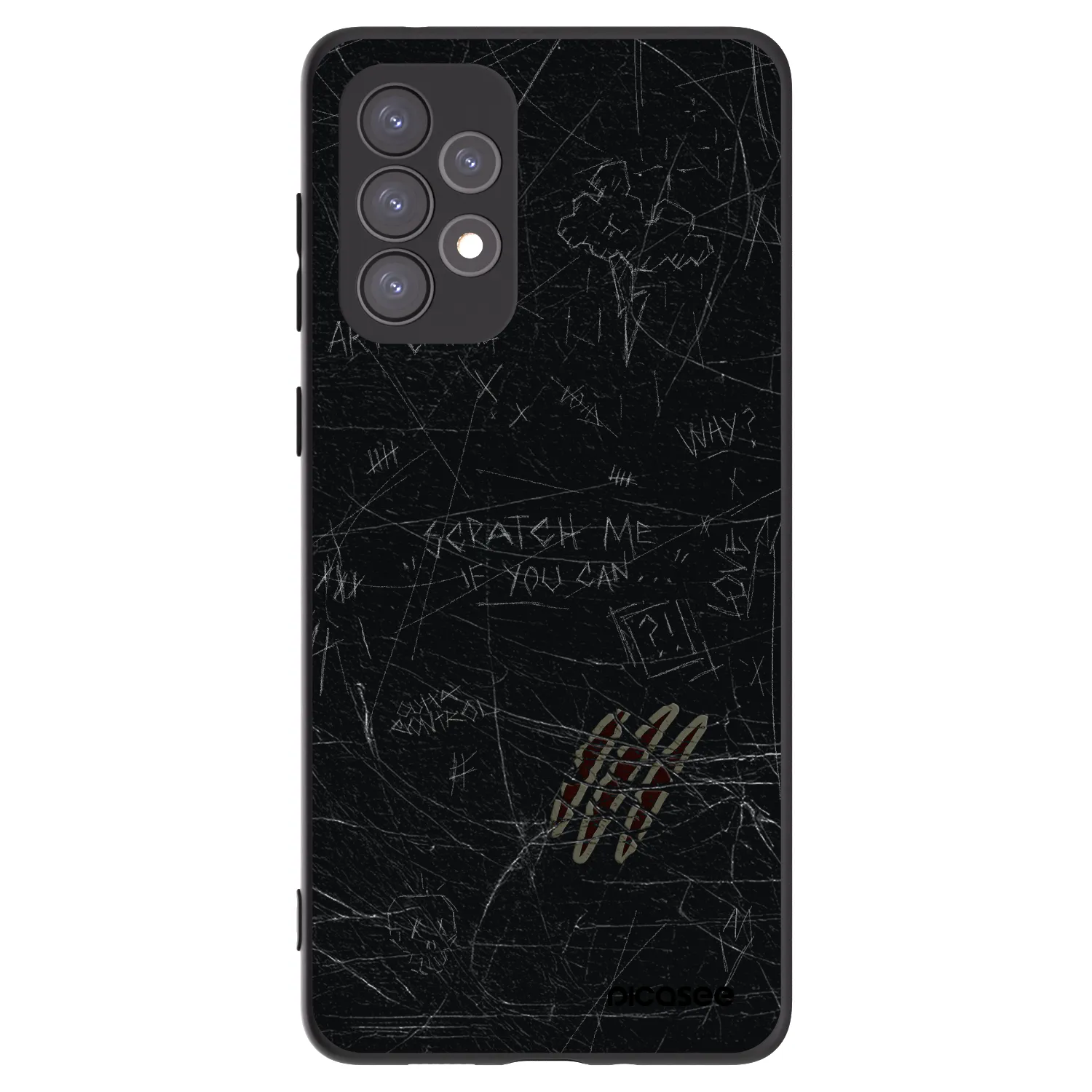 Picasee silikonový černý obal pro Samsung Galaxy A73 5G - SCRATCH
