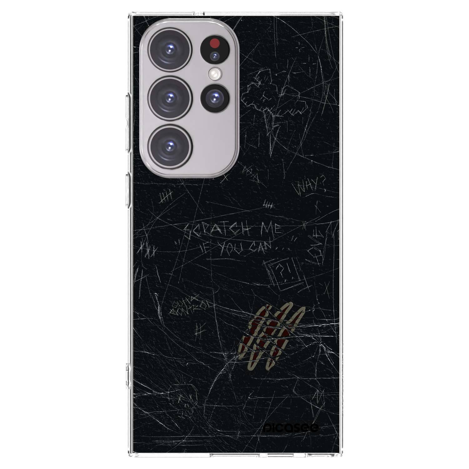 Picasee silikonový průhledný obal pro Samsung Galaxy S23 Ultra 5G - SCRATCH