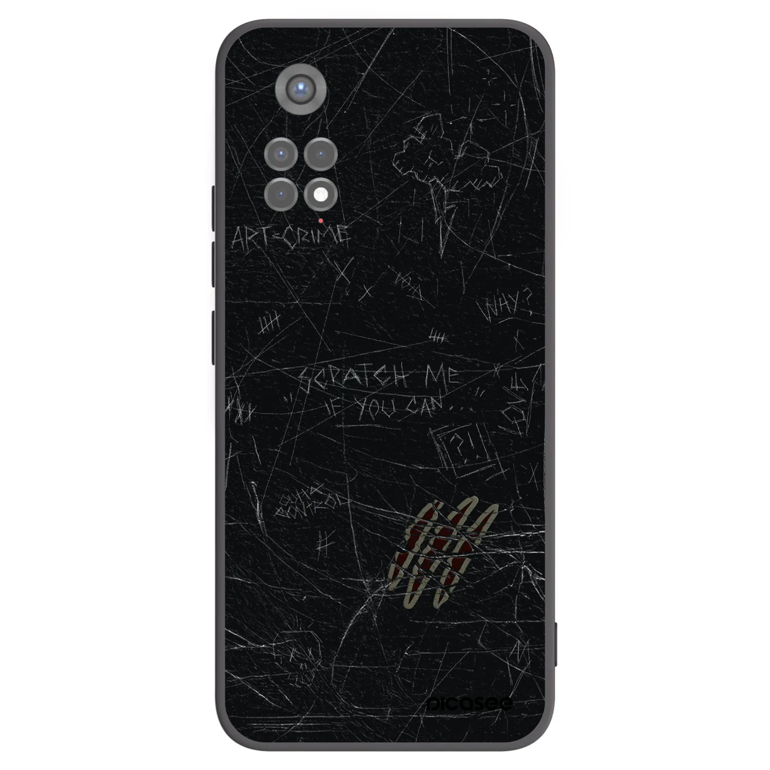 Picasee silikonový černý obal pro Xiaomi Redmi Note 11S 5G - SCRATCH