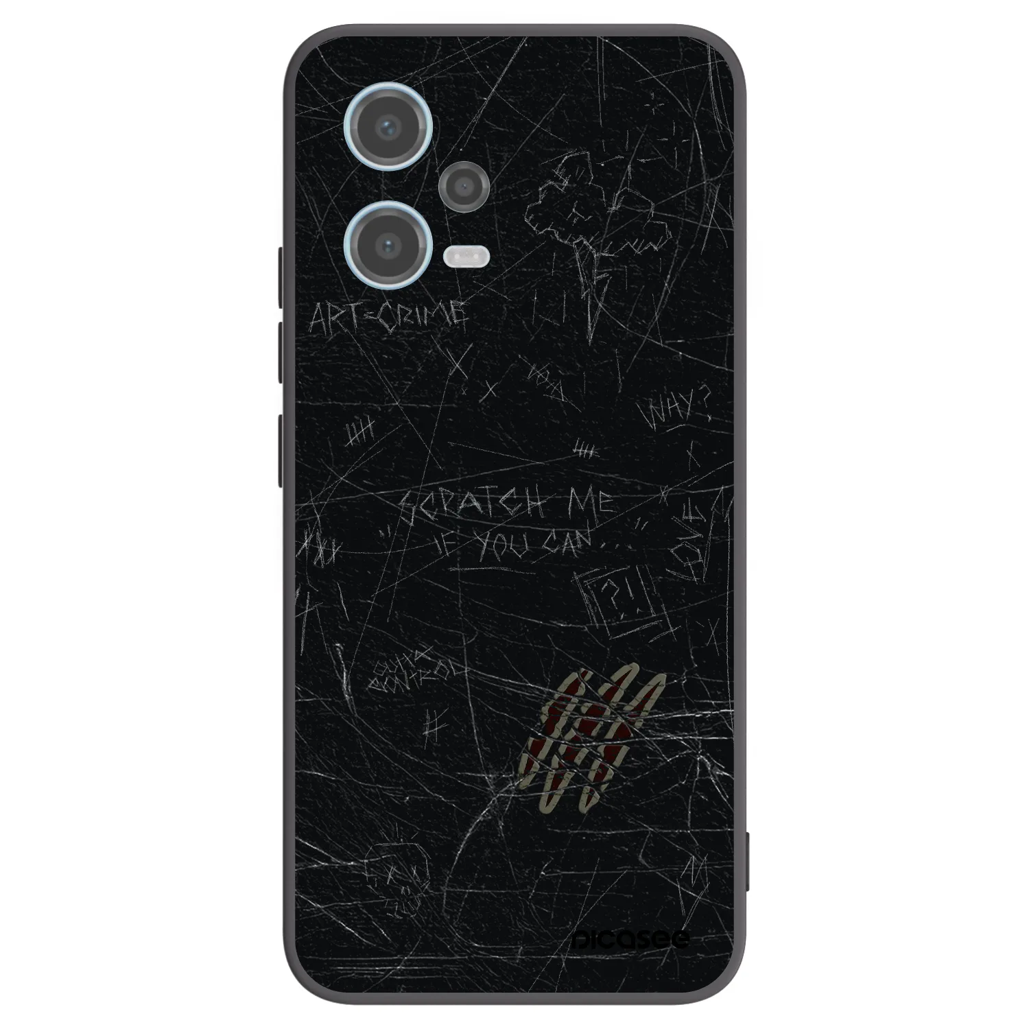 Picasee silikonový černý obal pro Xiaomi Redmi Note 12 5G - SCRATCH