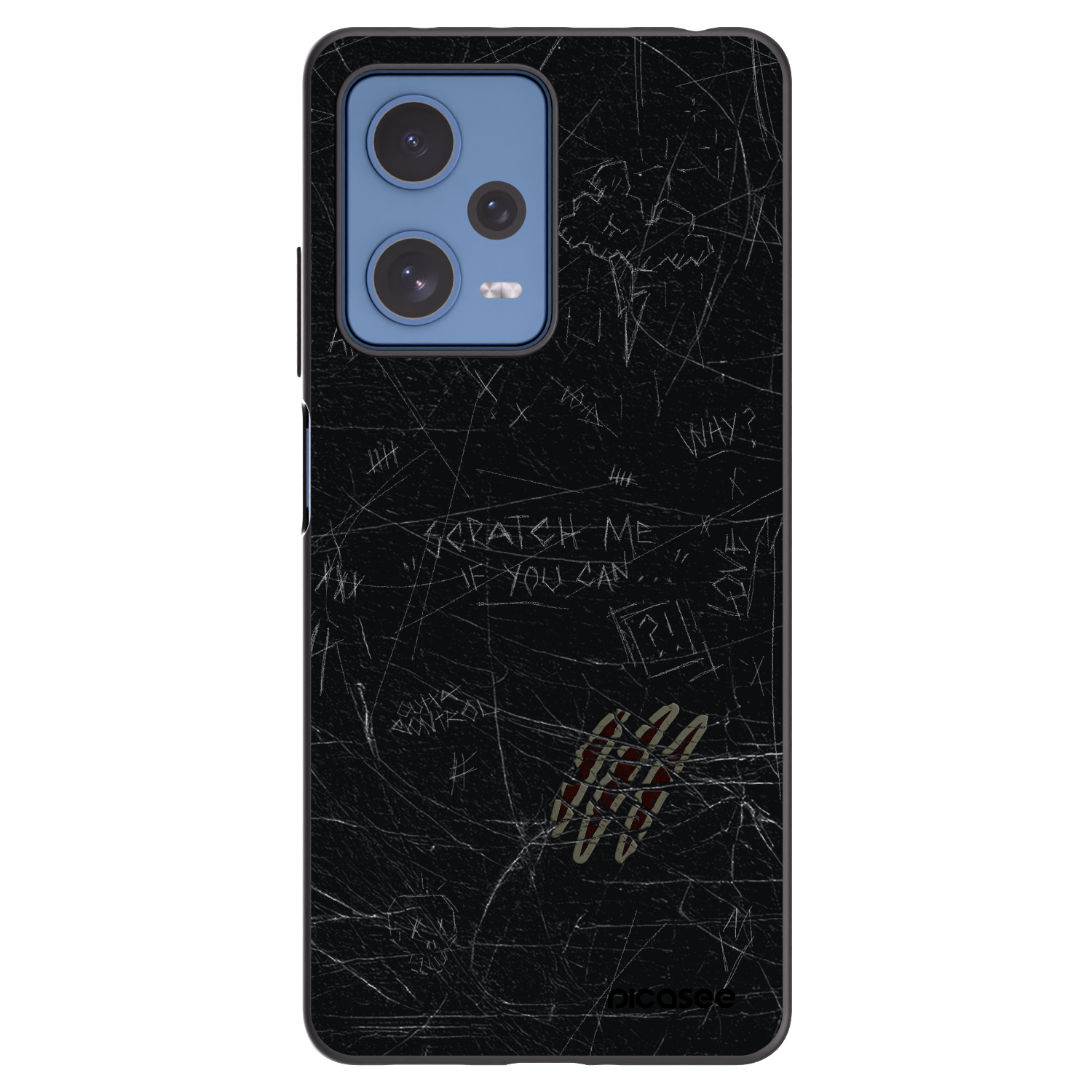 Picasee silikonový černý obal pro Xiaomi Redmi Note 12 Pro 5G - SCRATCH