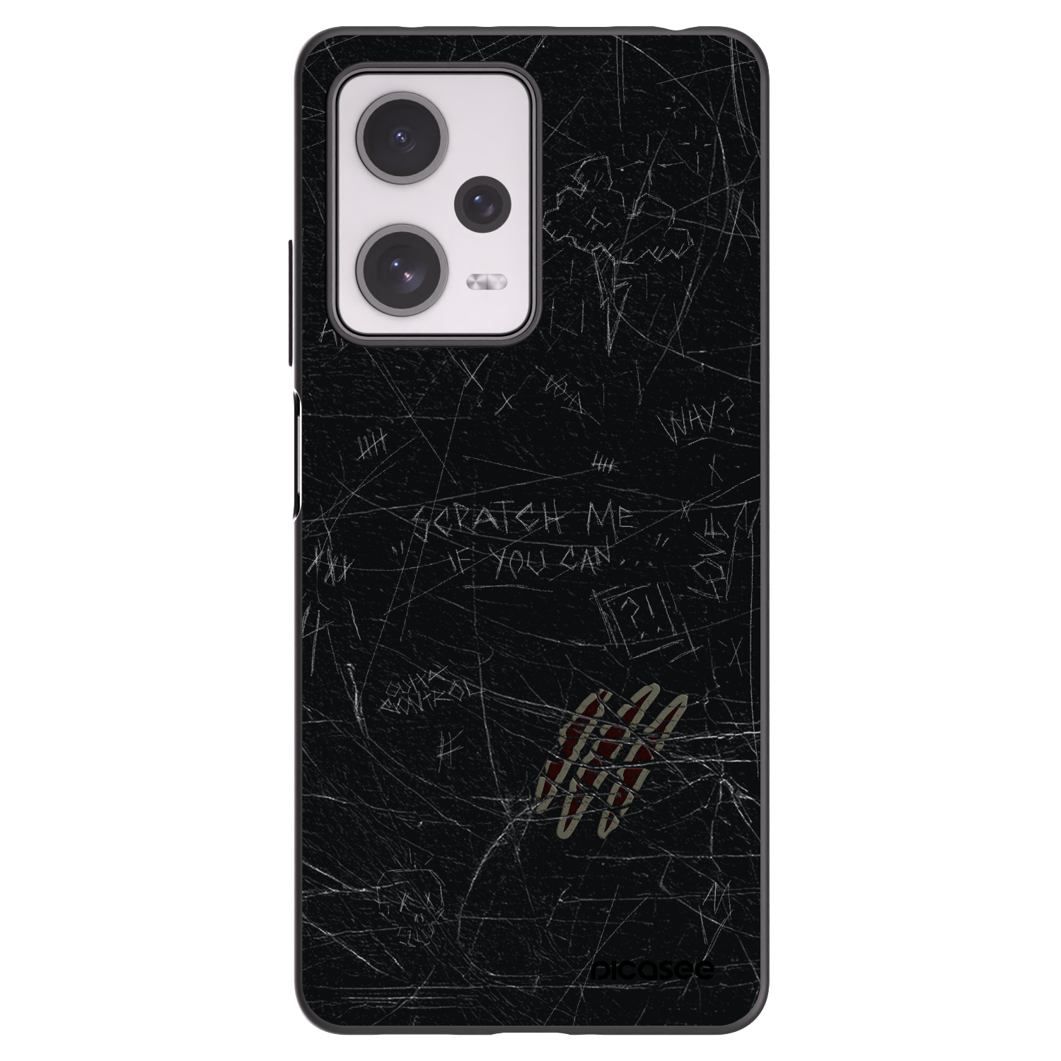 Picasee silikonový černý obal pro Xiaomi Redmi Note 12 Pro+ 5G - SCRATCH