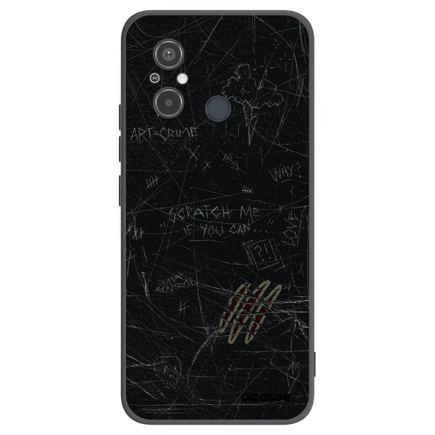 Picasee silikonový černý obal pro Xiaomi Redmi 12C - SCRATCH