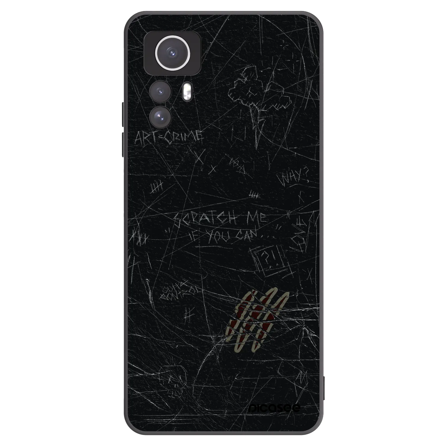 Picasee silikonový černý obal pro Xiaomi Redmi Note 12S - SCRATCH