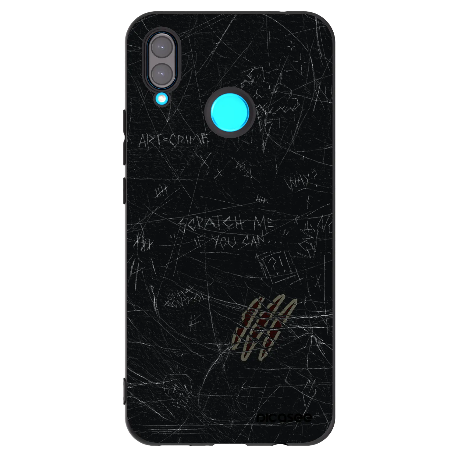 Picasee silikonový černý obal pro Huawei Nova 3 - SCRATCH