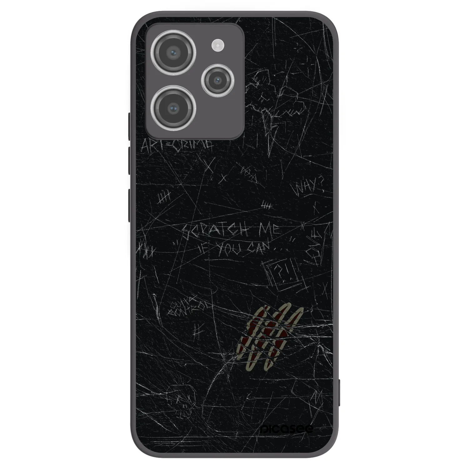 Picasee silikonový černý obal pro Xiaomi Redmi 12 4G - SCRATCH