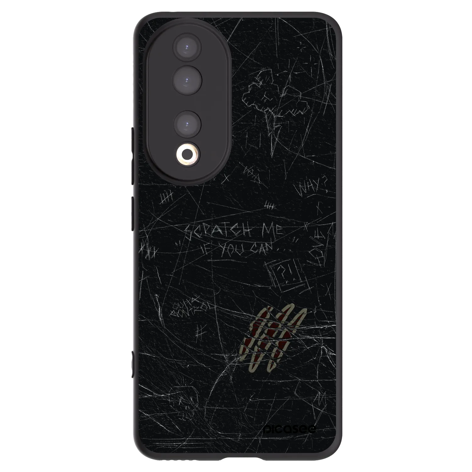 Picasee silikonový černý obal pro Honor 90 5G - SCRATCH