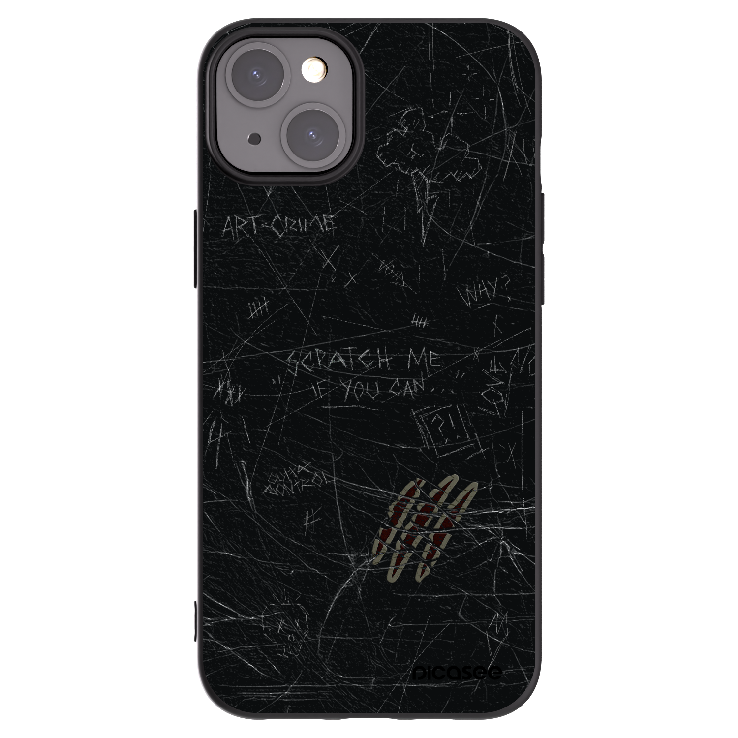 Picasee silikonový černý obal pro Apple iPhone 15 Plus - SCRATCH